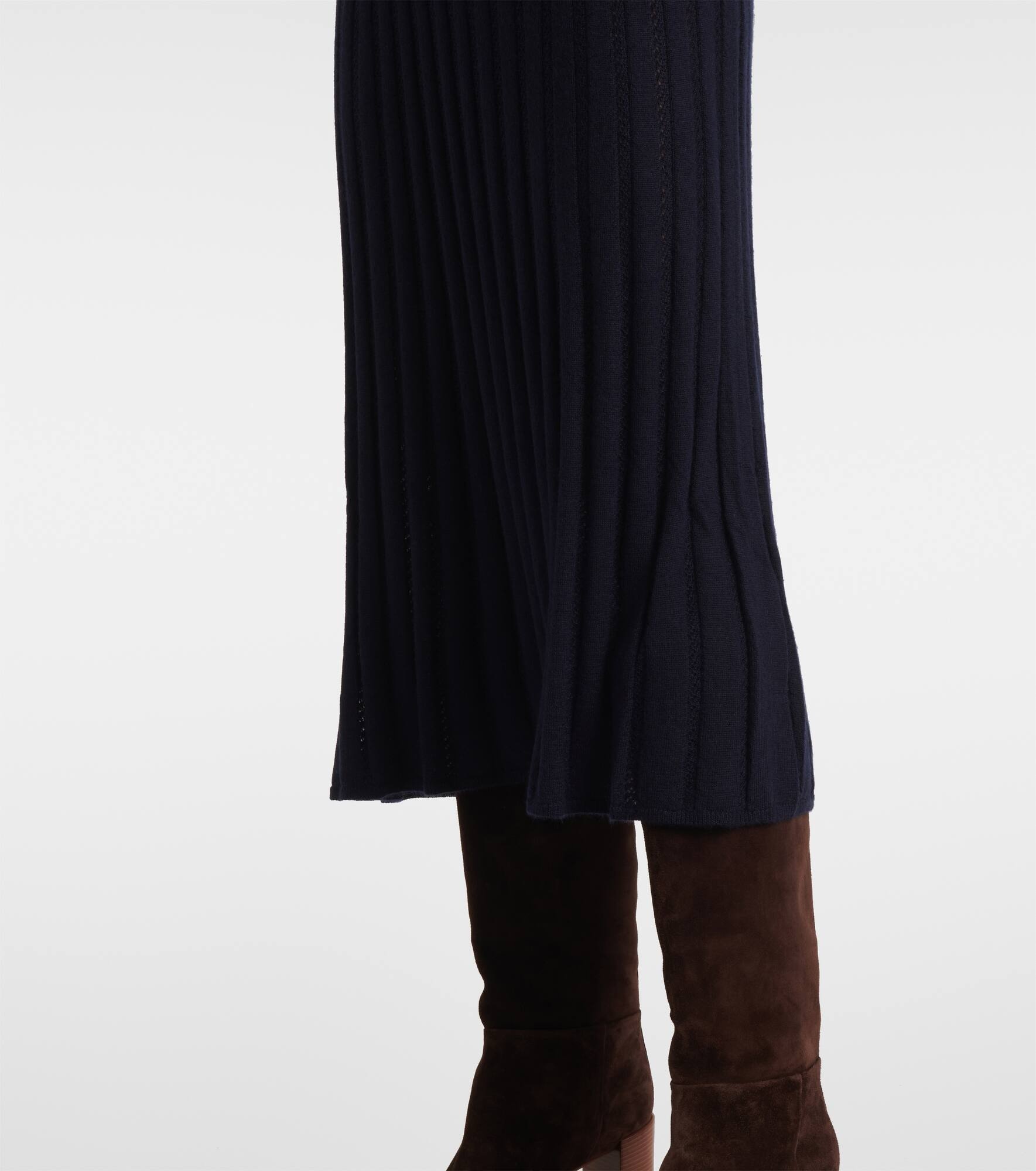 Elvis cashmere and silk shirt dress - 5