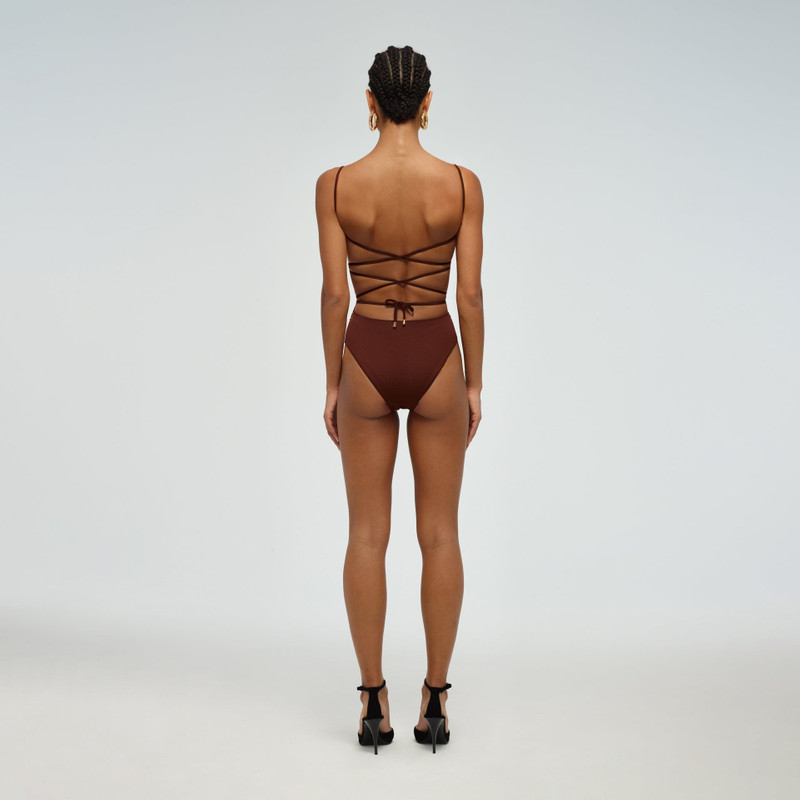 self-portrait Snake Textured Swimsuit outlook