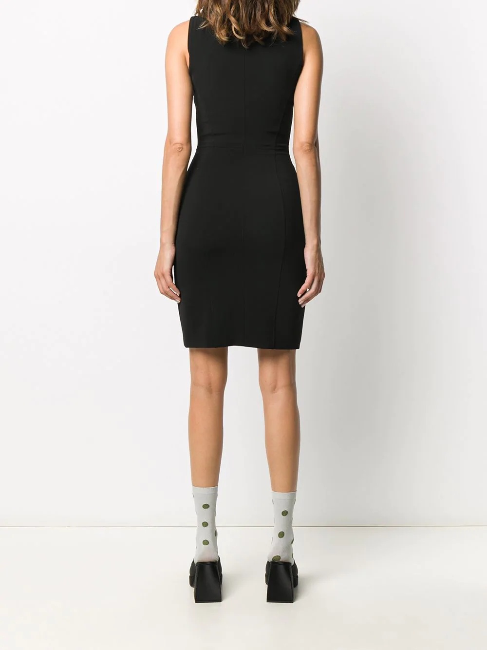 zip-up fitted dress - 4