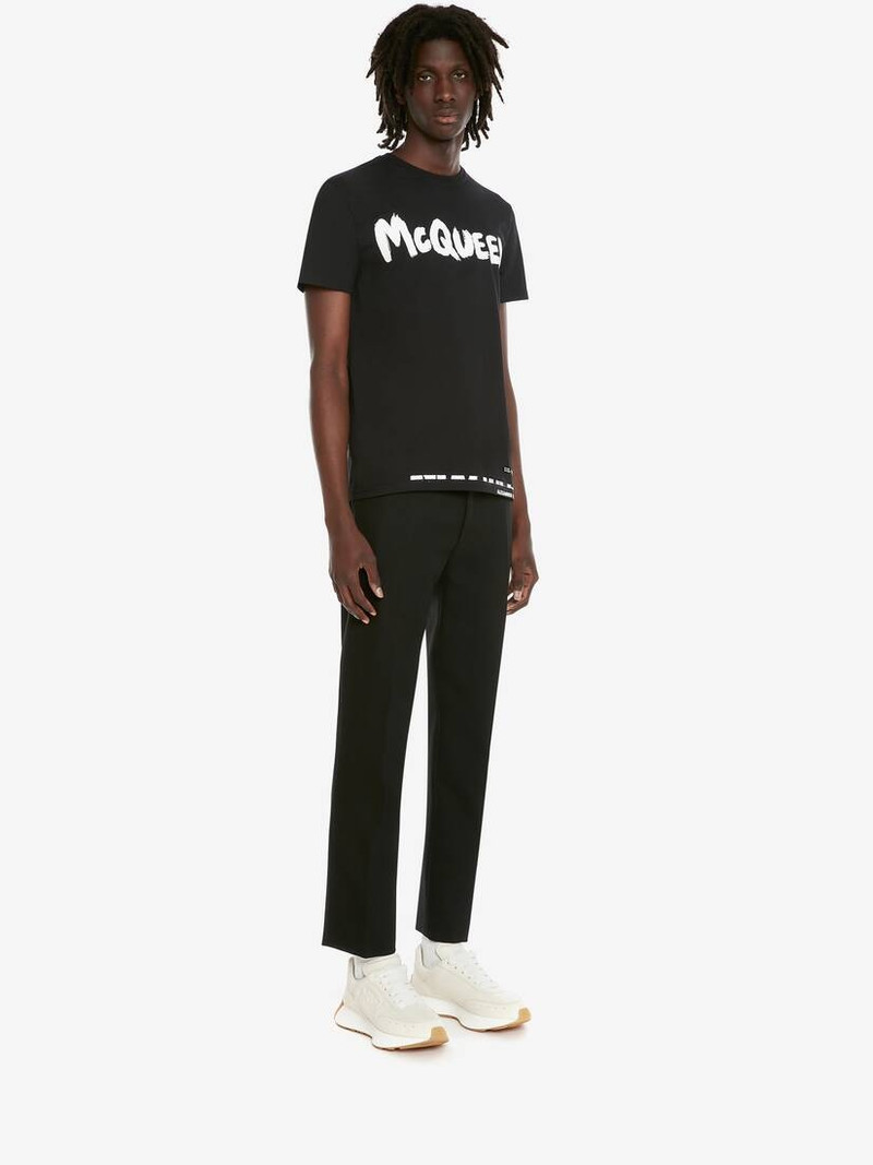 Men's McQueen Graffiti T-shirt in Black 3