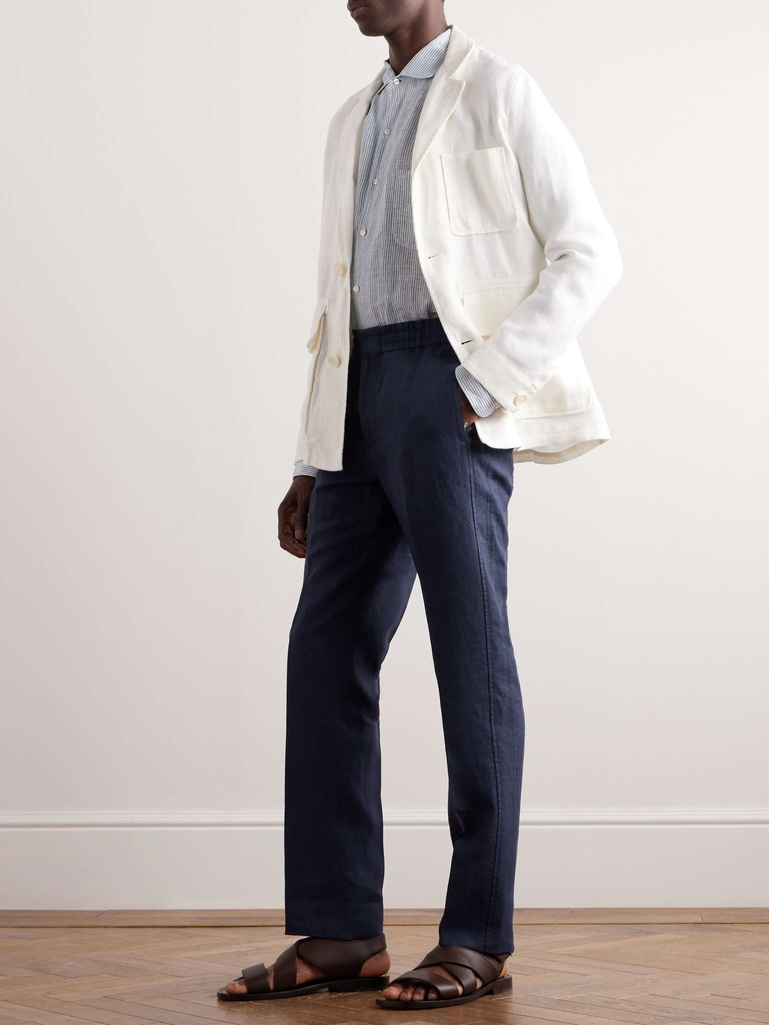 Tapered Linen Trousers - 2