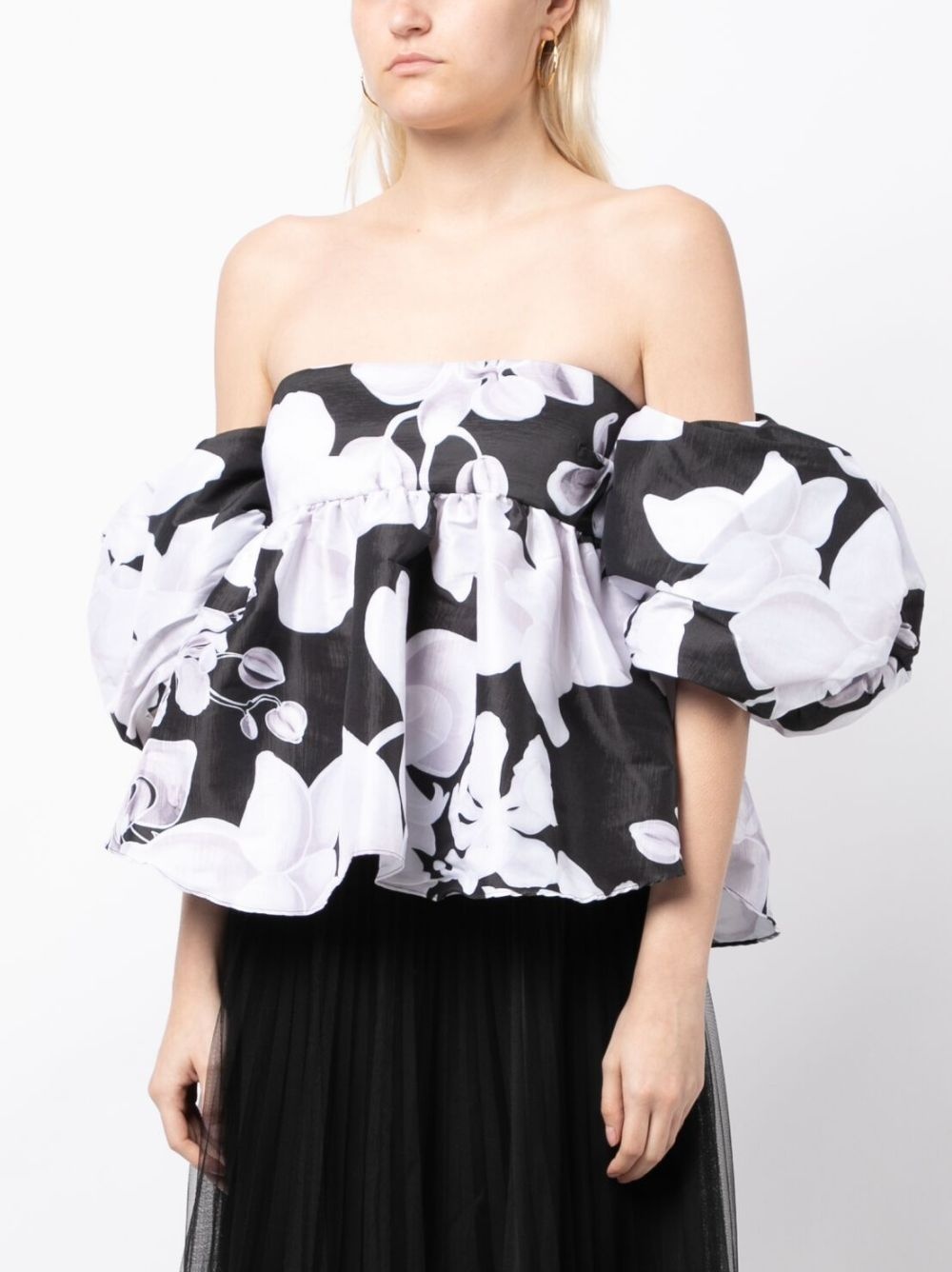 Ally Orchid-print blouse - 3
