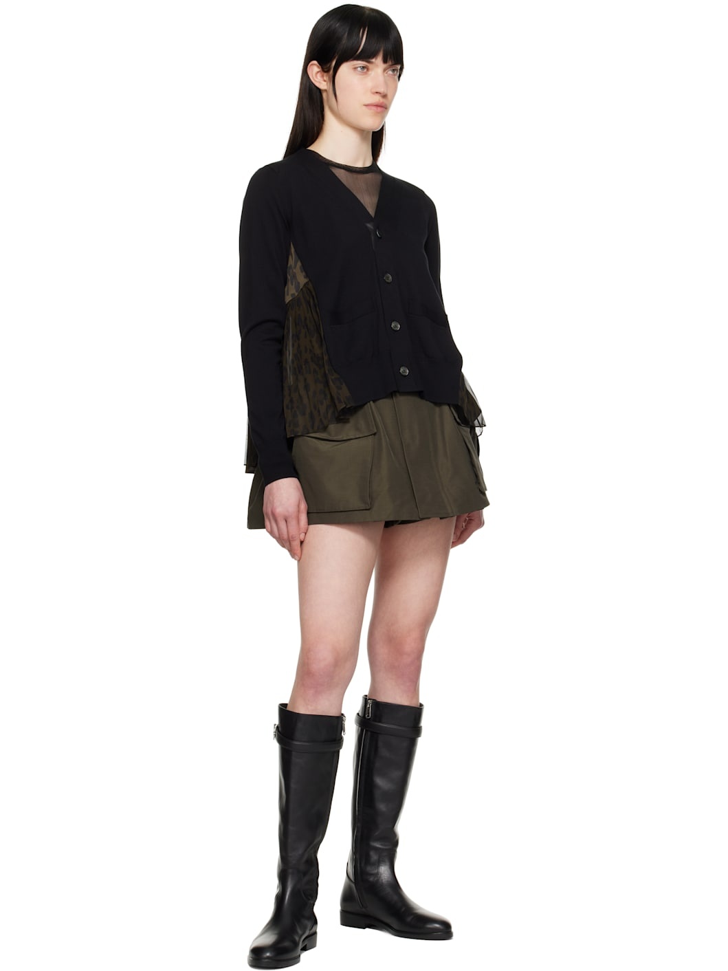 Khaki Grosgrain Skort - 4