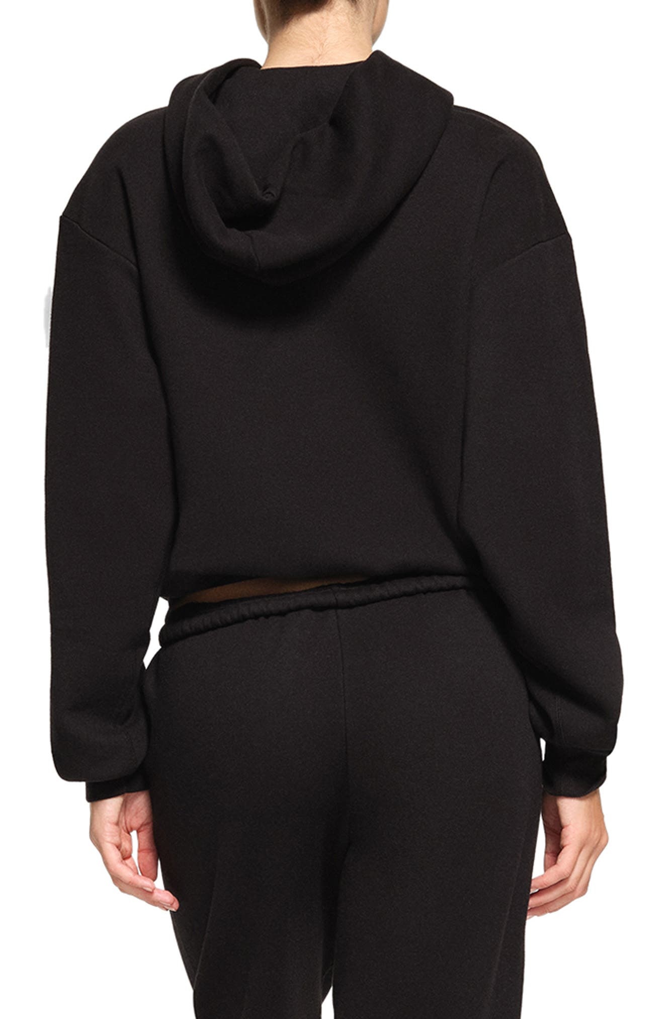 SKIMS Cotton Blend Fleece Classic Pullover Hoodie in Onyx at Nordstrom - 2