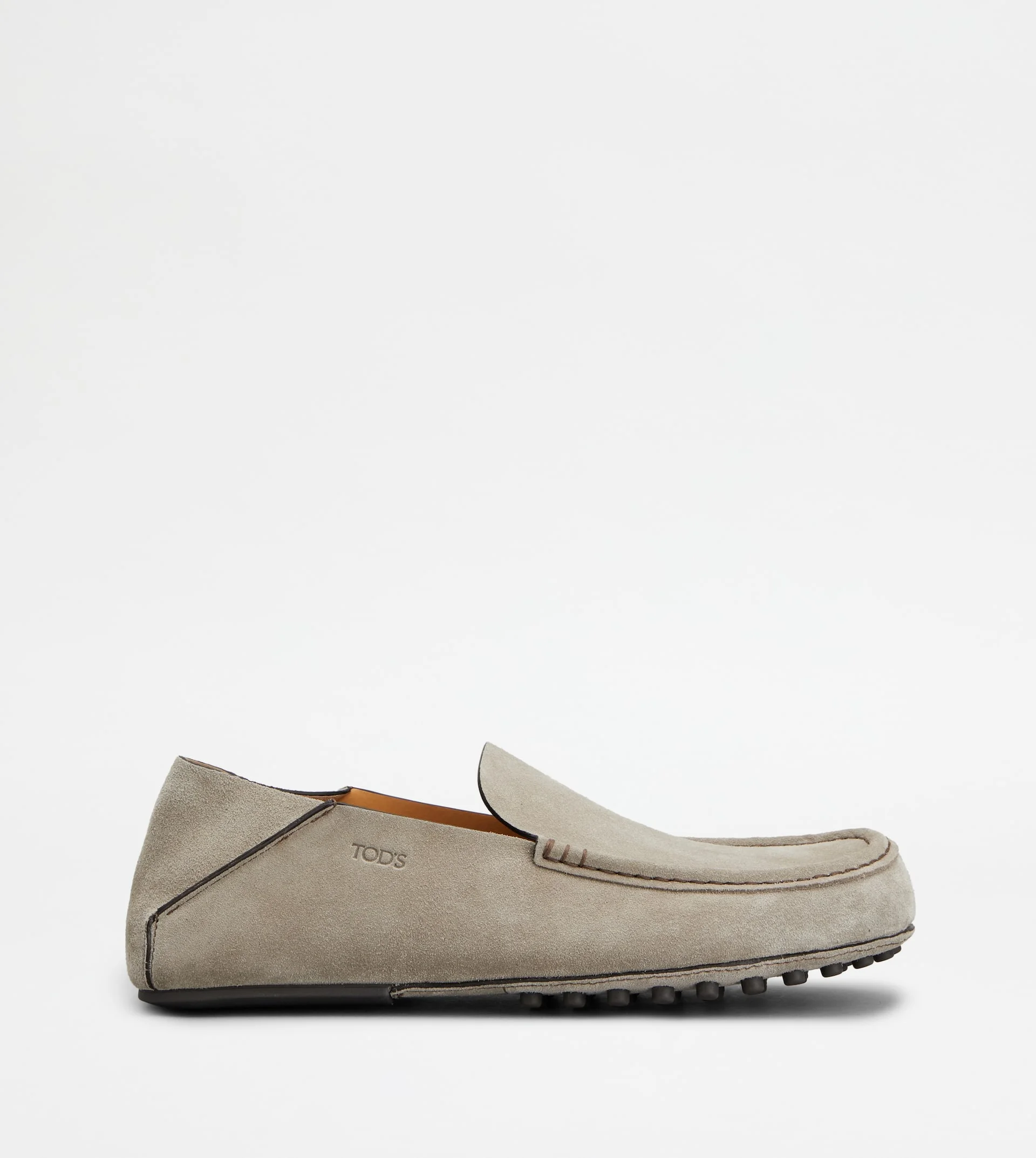 SLIPPER LOAFERS IN SUEDE - BEIGE - 1
