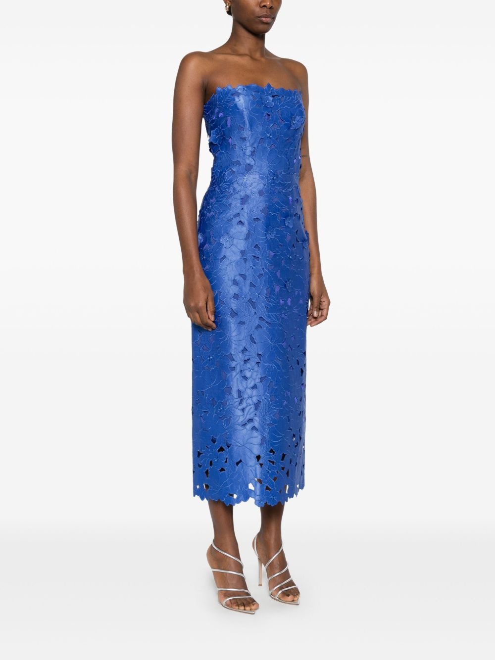 satin midi dress - 3