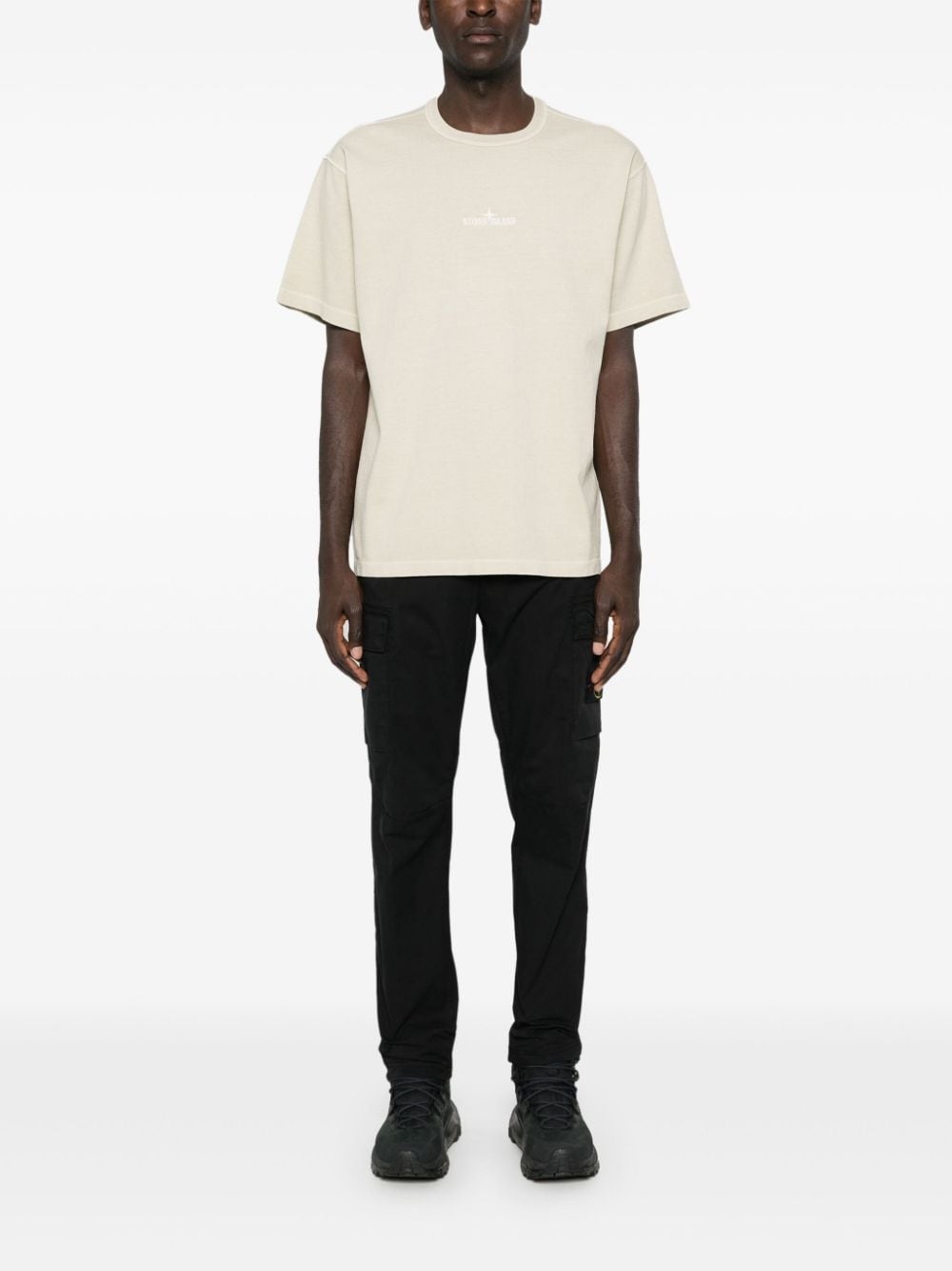 logo-embroidered cotton T-shirt - 2