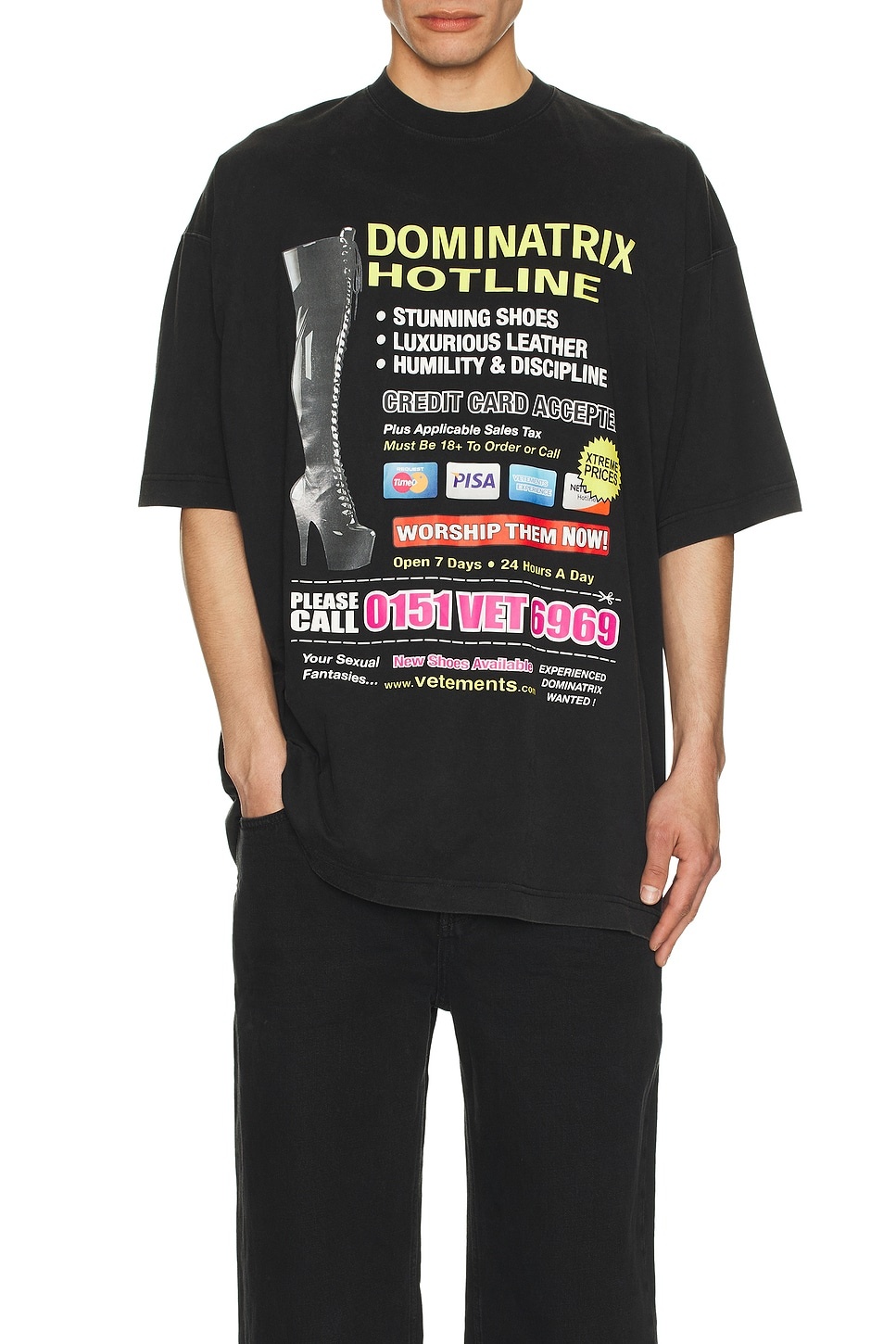 Dominatrix Hotline Oversized T-Shirt - 3