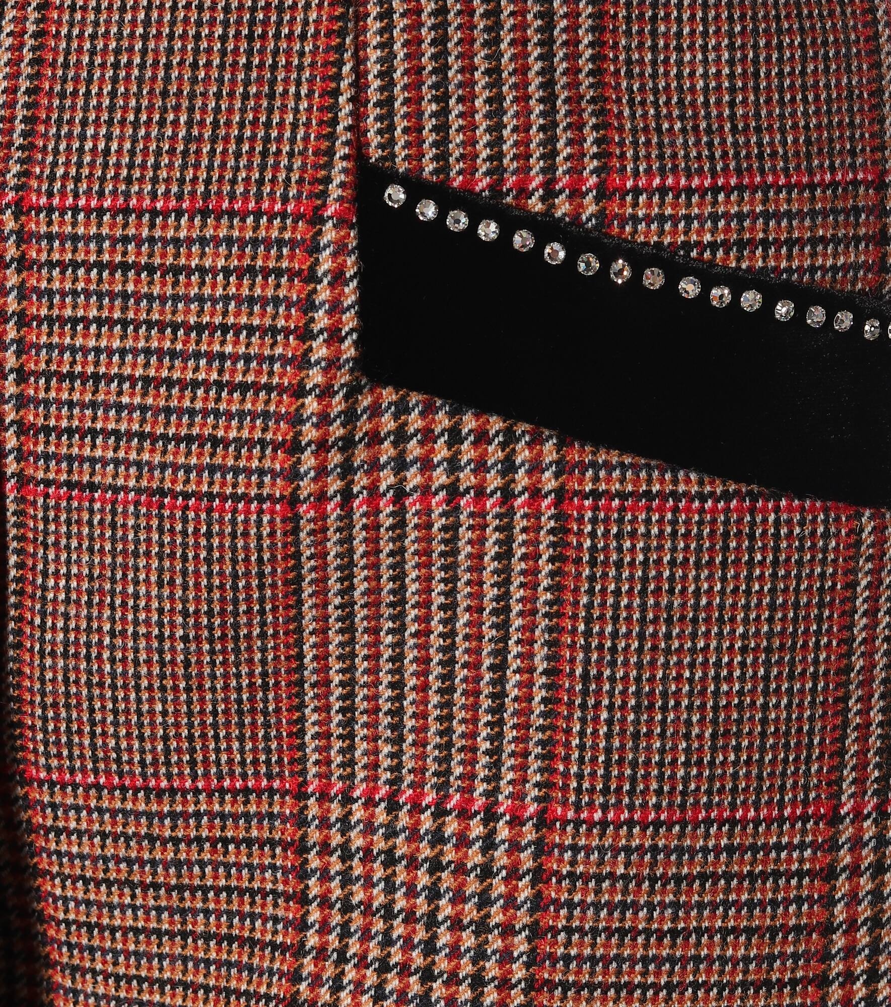 Checked wool-blend skirt - 4
