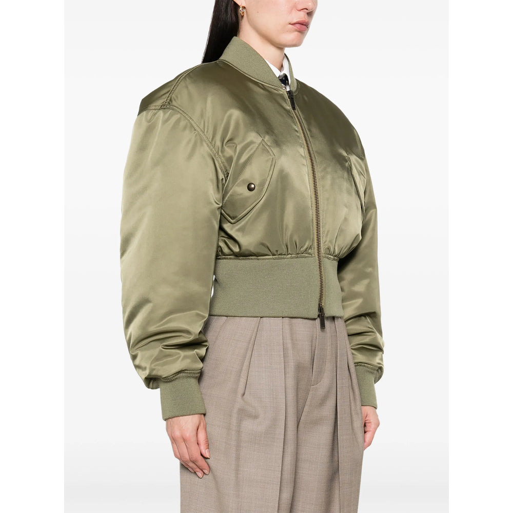 Saint Laurent Green Jackets - Bomber Jackets Women - 2