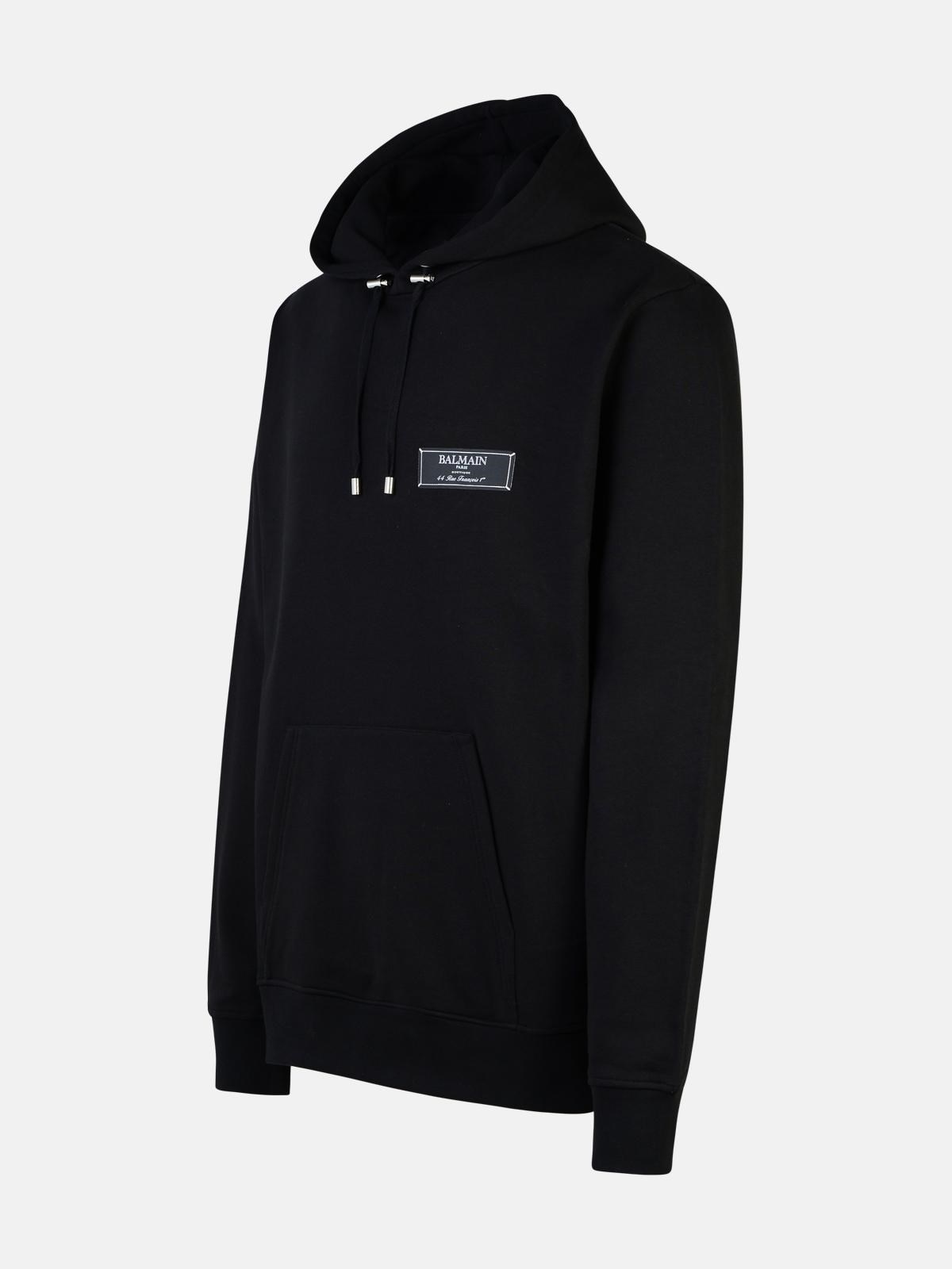 BLACK COTTON SWEATSHIRT - 2