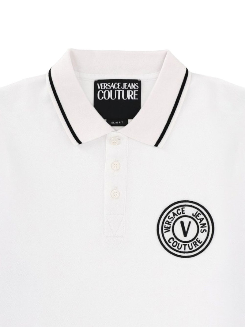 VERSACE JEANS COUTURE logo appliqué polo shirt outlook