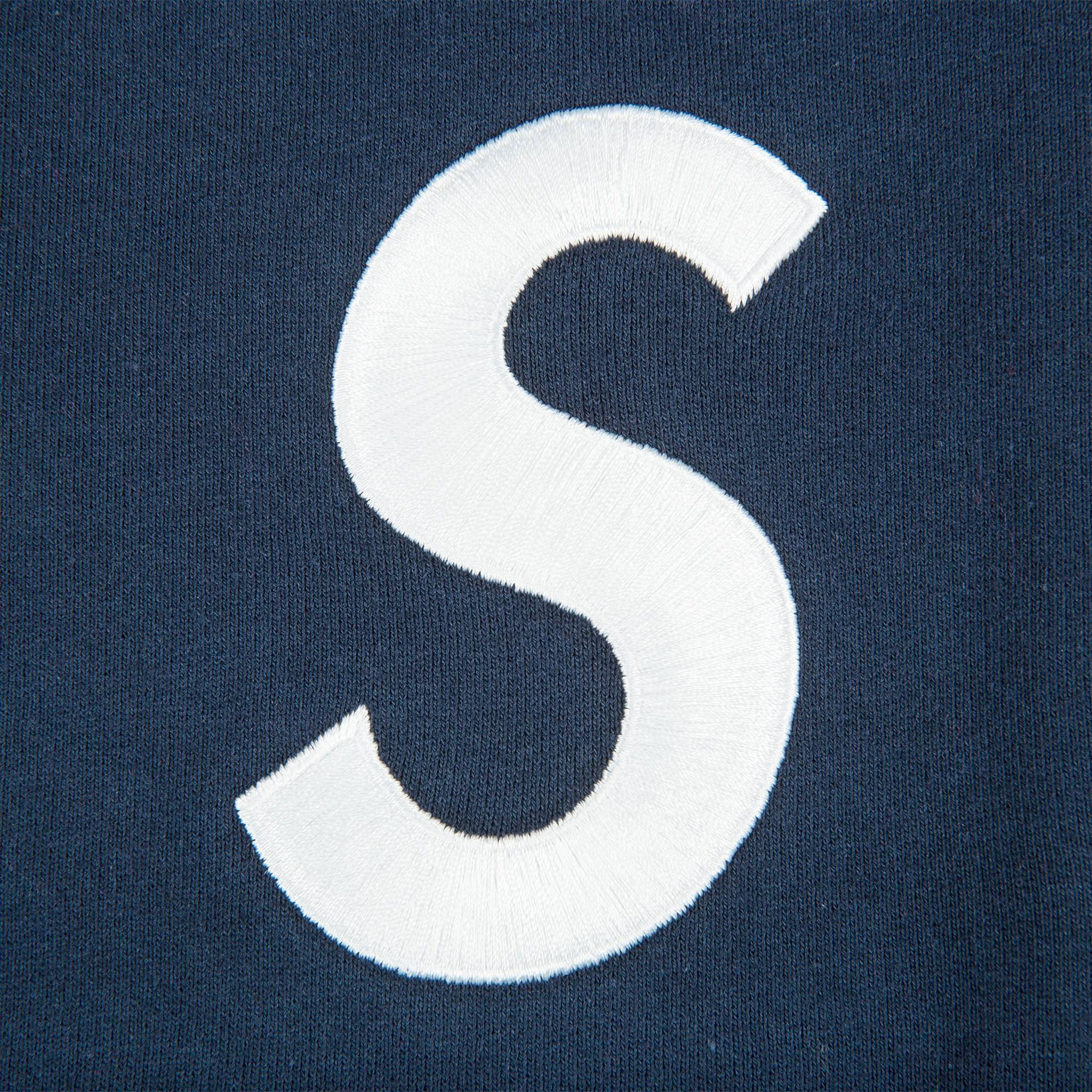 Supreme S Logo Colorblocked Sweatshort 'Navy' - 3