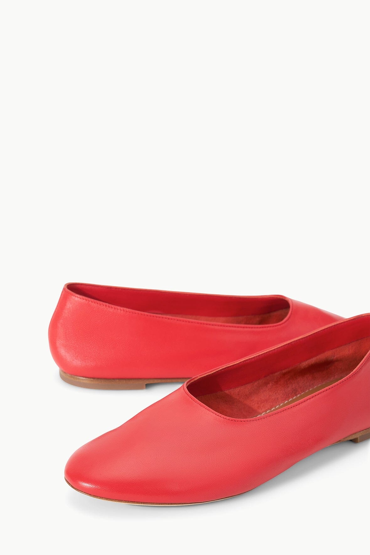 STAUD ALBA BALLET FLAT RED ROSE - 5