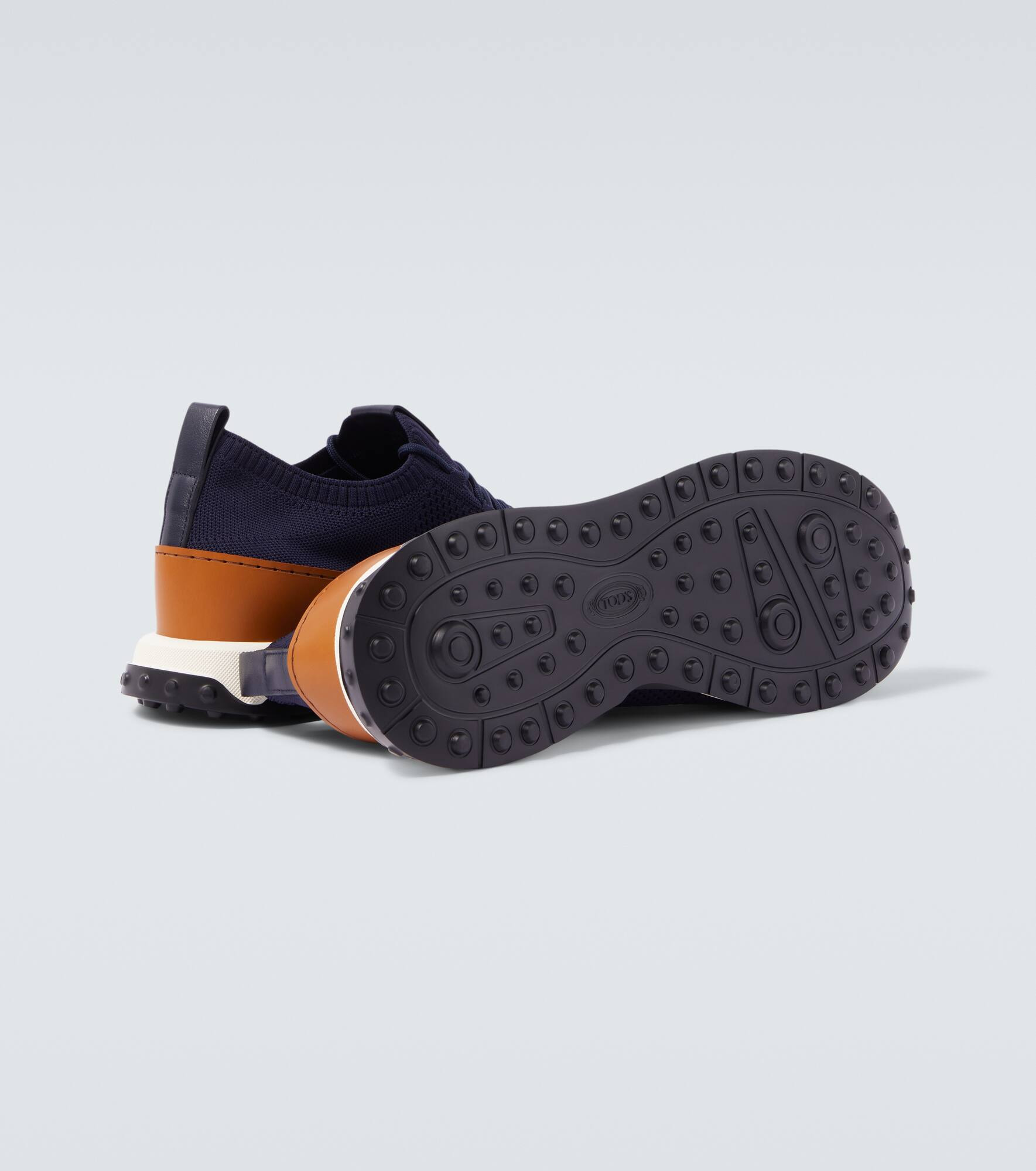 Leather-trimmed sneakers - 7