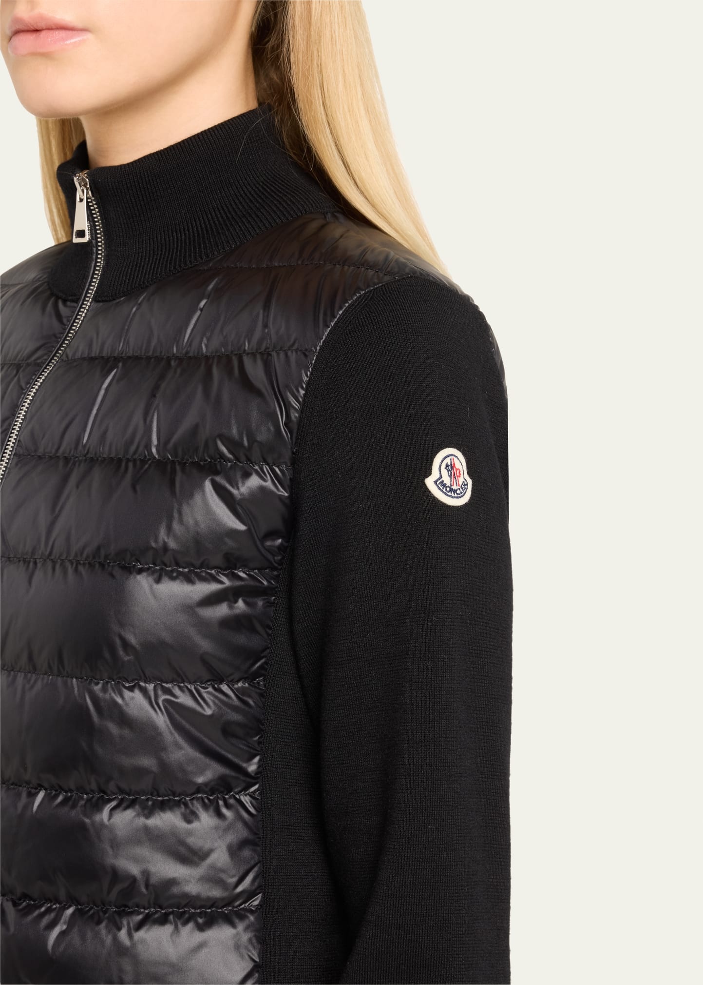 Hybrid Puffer Wool Cardigan - 5
