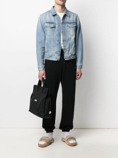 Off-White logo-print denim jacket outlook