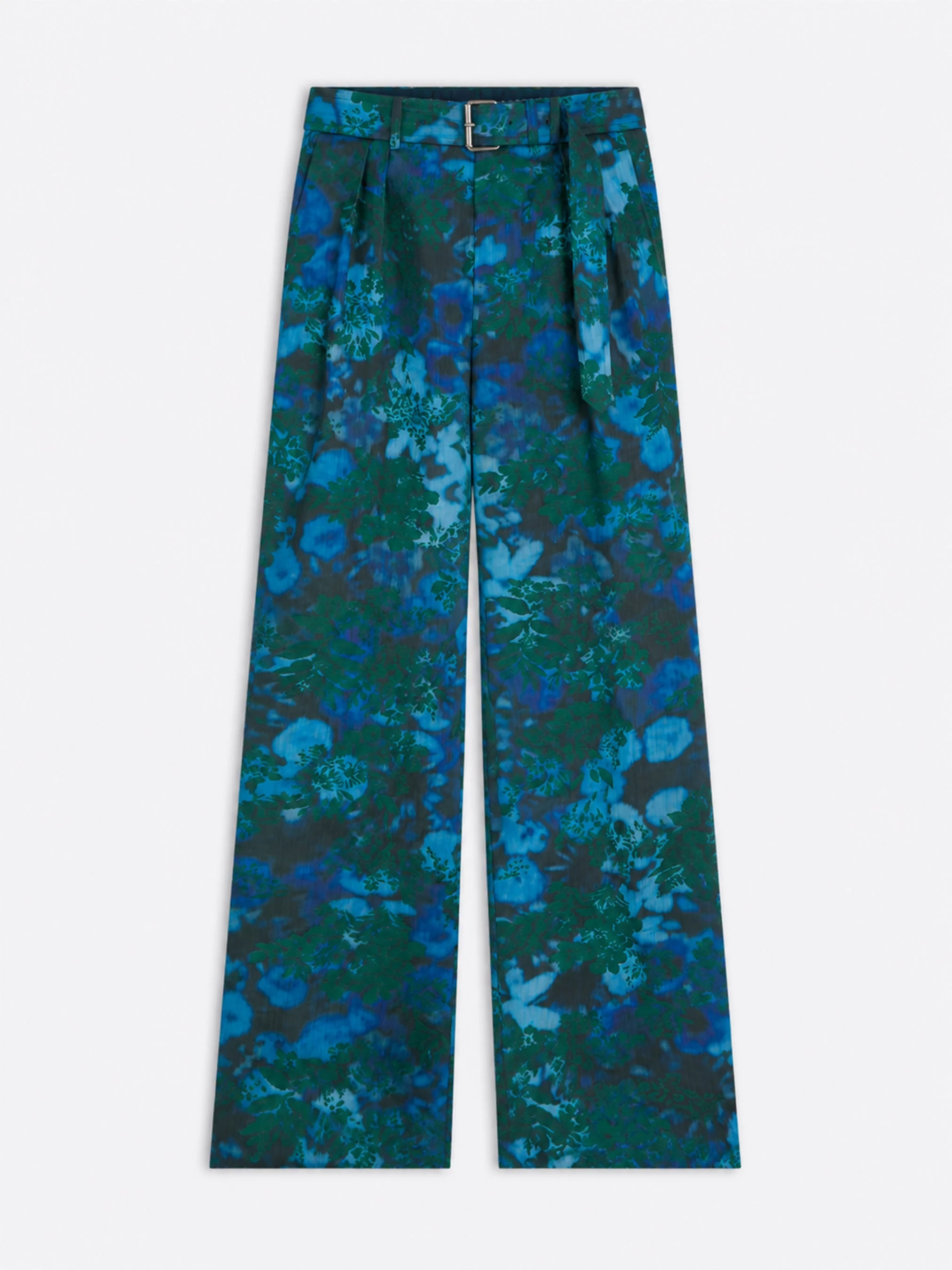 BELTED JACQUARD PANTS - 1