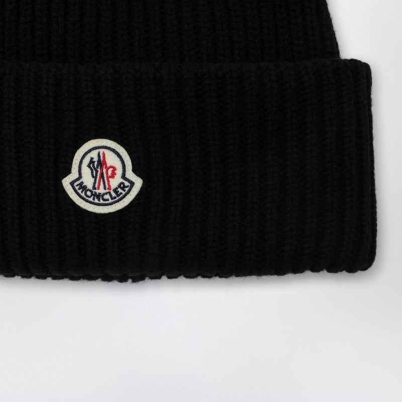 Moncler Black Wool And Cashmere Bonnet Men - 3