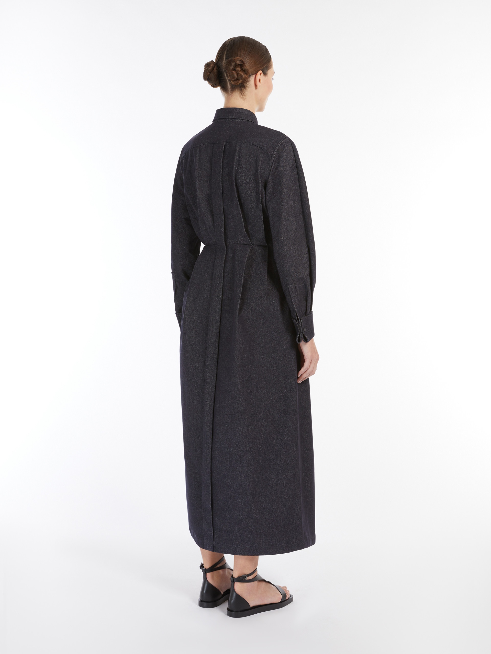 ALLER Denim-effect shirt dress - 4