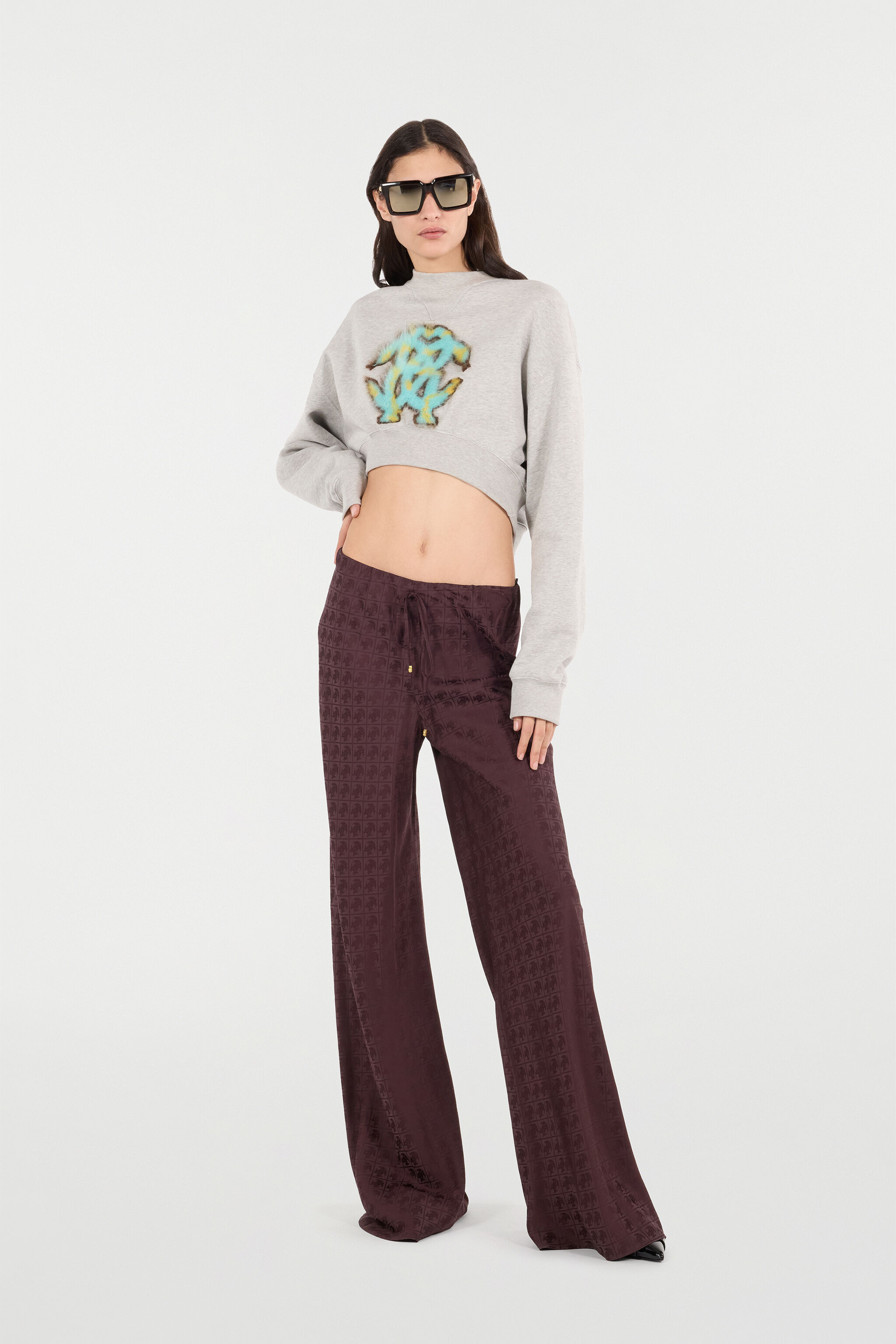 Loose Pants With Mirror Snake Monogram - 2