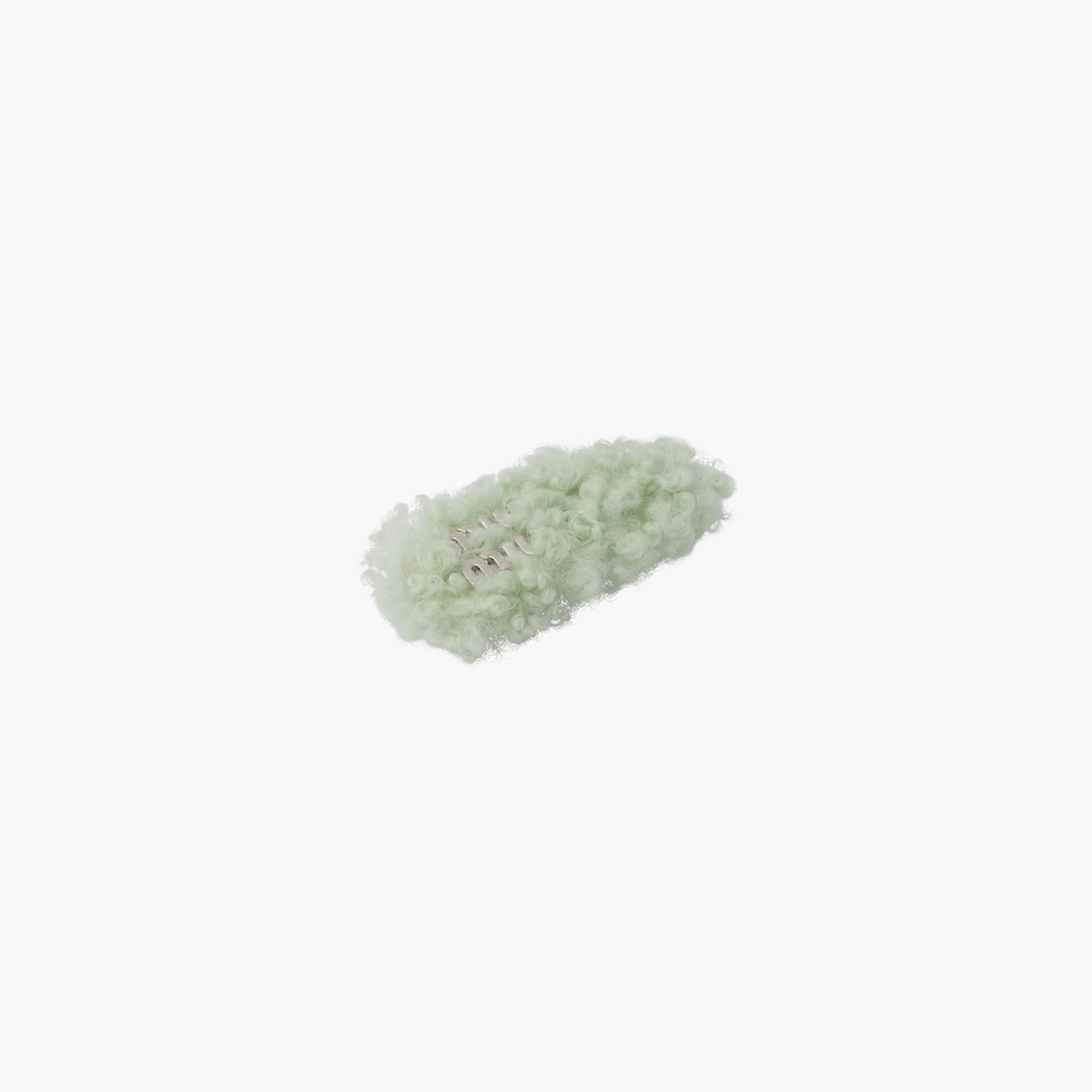 Shearling hair clip - 4