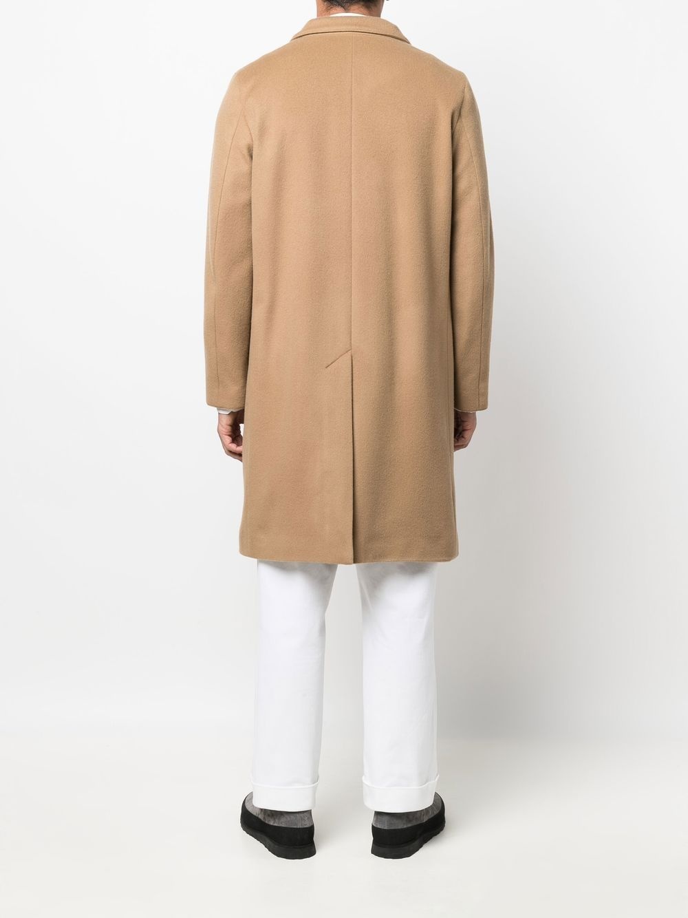 NEW STANLEY Beige Wool & Cashmere Coat - 4