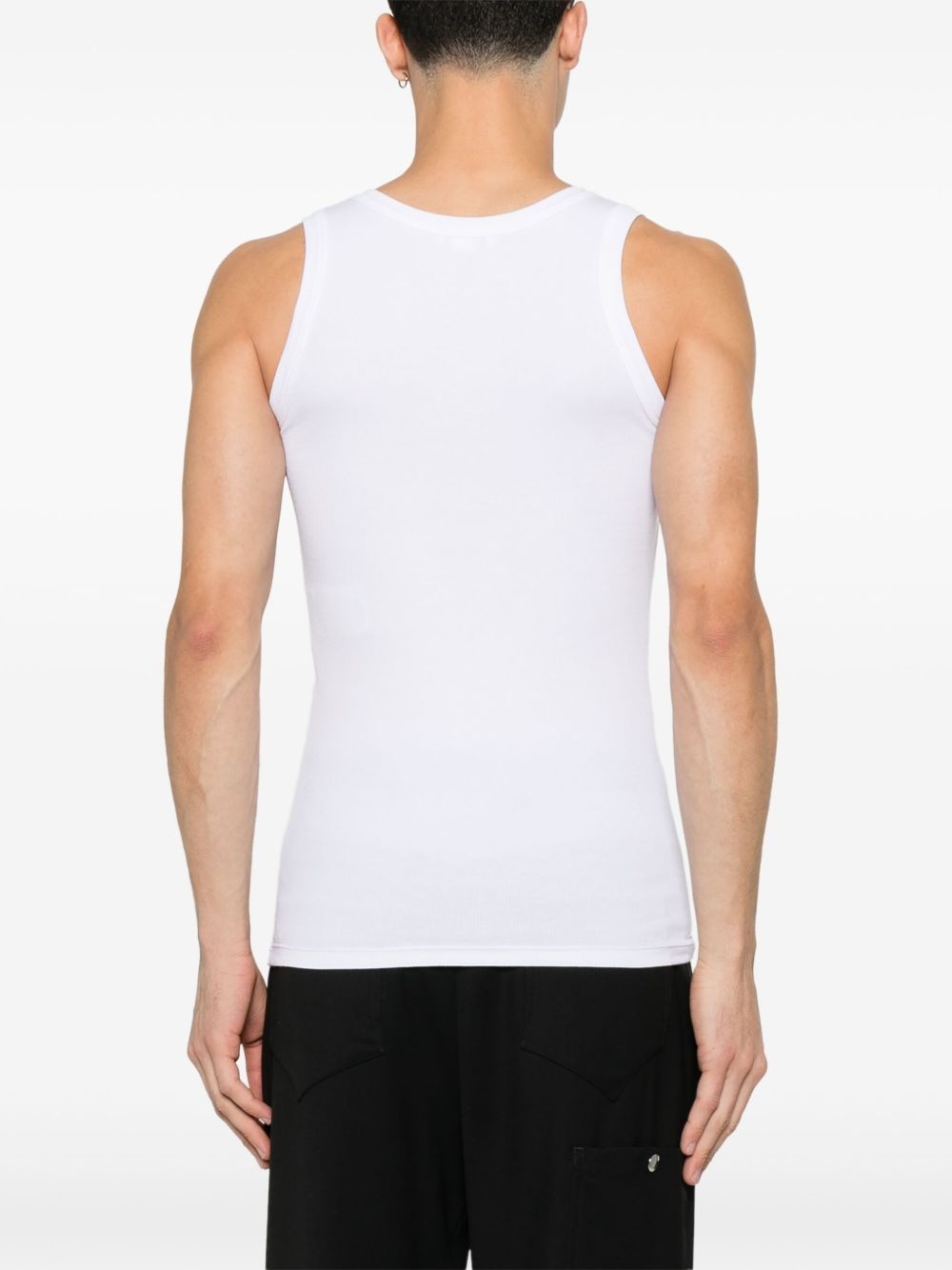 Skull-embroidered tank top - 3