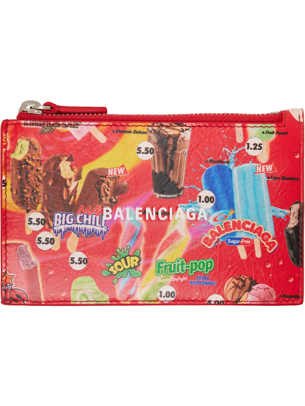 Red Cash Long Coin Card Holder - 1