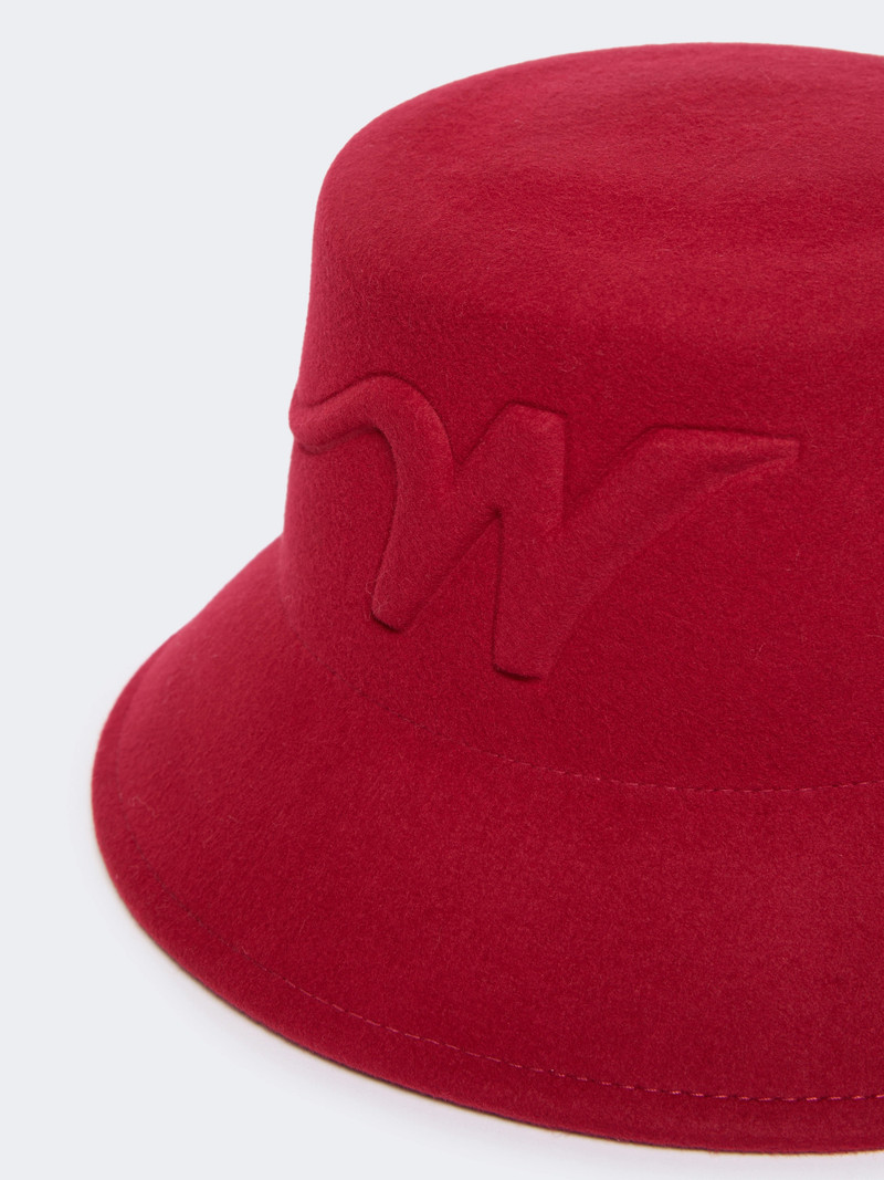 WEEKEND Max Mara Wool felt bucket hat - DARK RED outlook