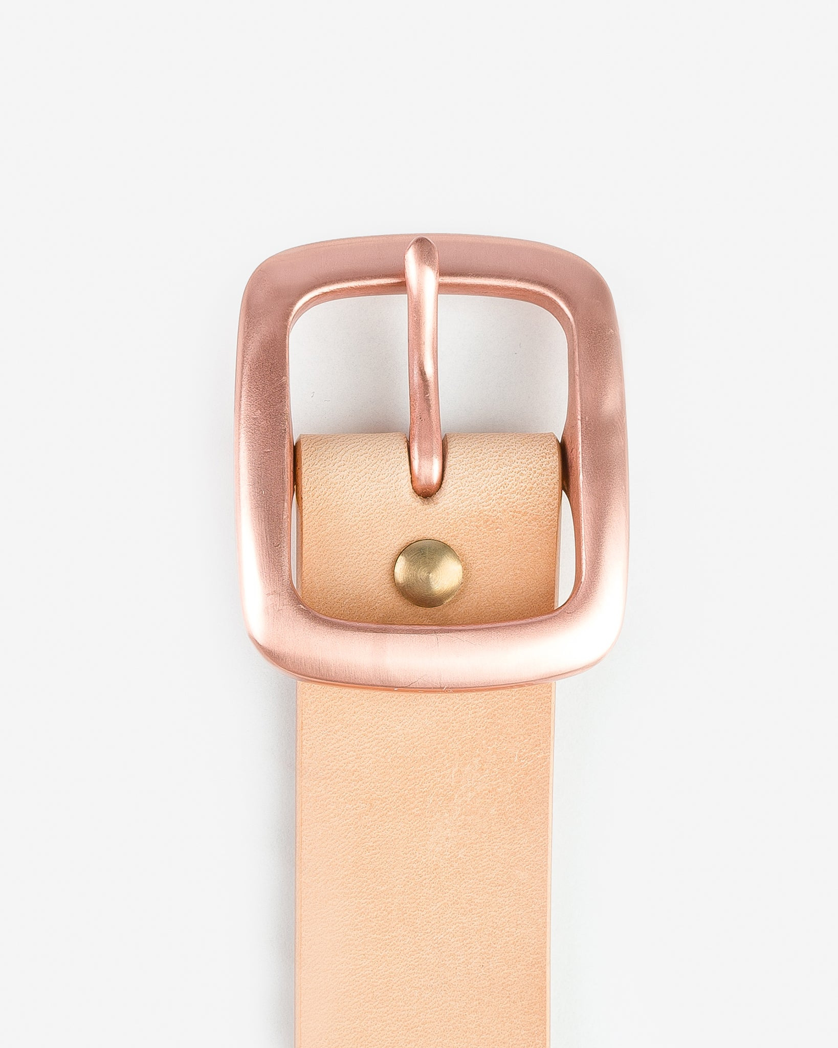 OGL-BELT-COP-NAT OGL Single Prong Copper Garrison Buckle Leather Belt - Natural - 2
