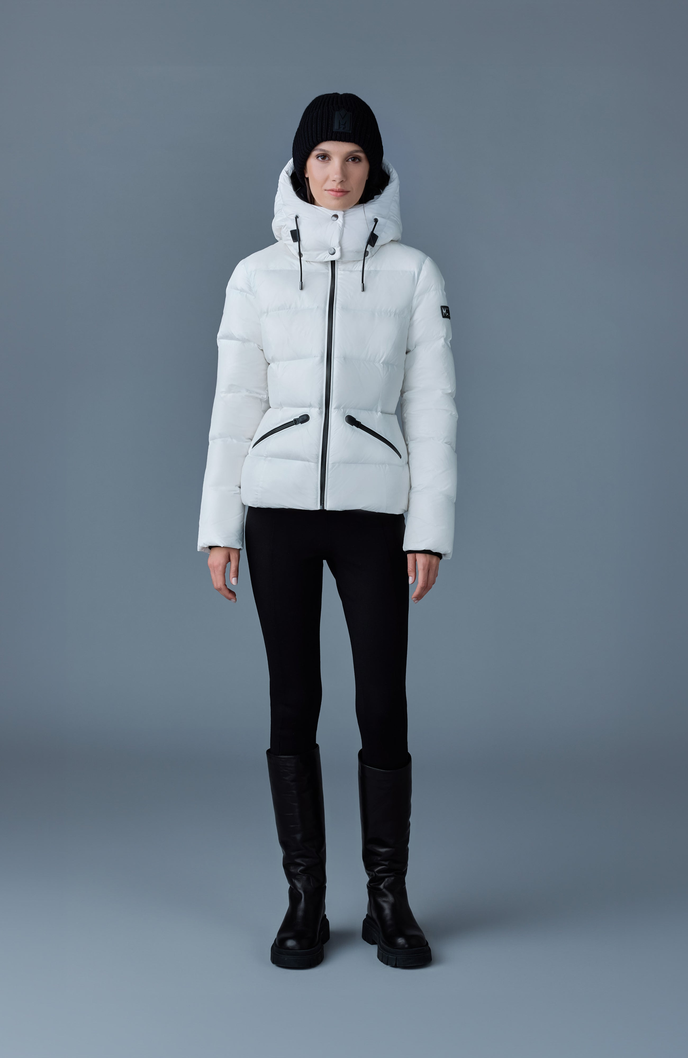 MADALYN lustrous light down jacket with hood for ladies - 2