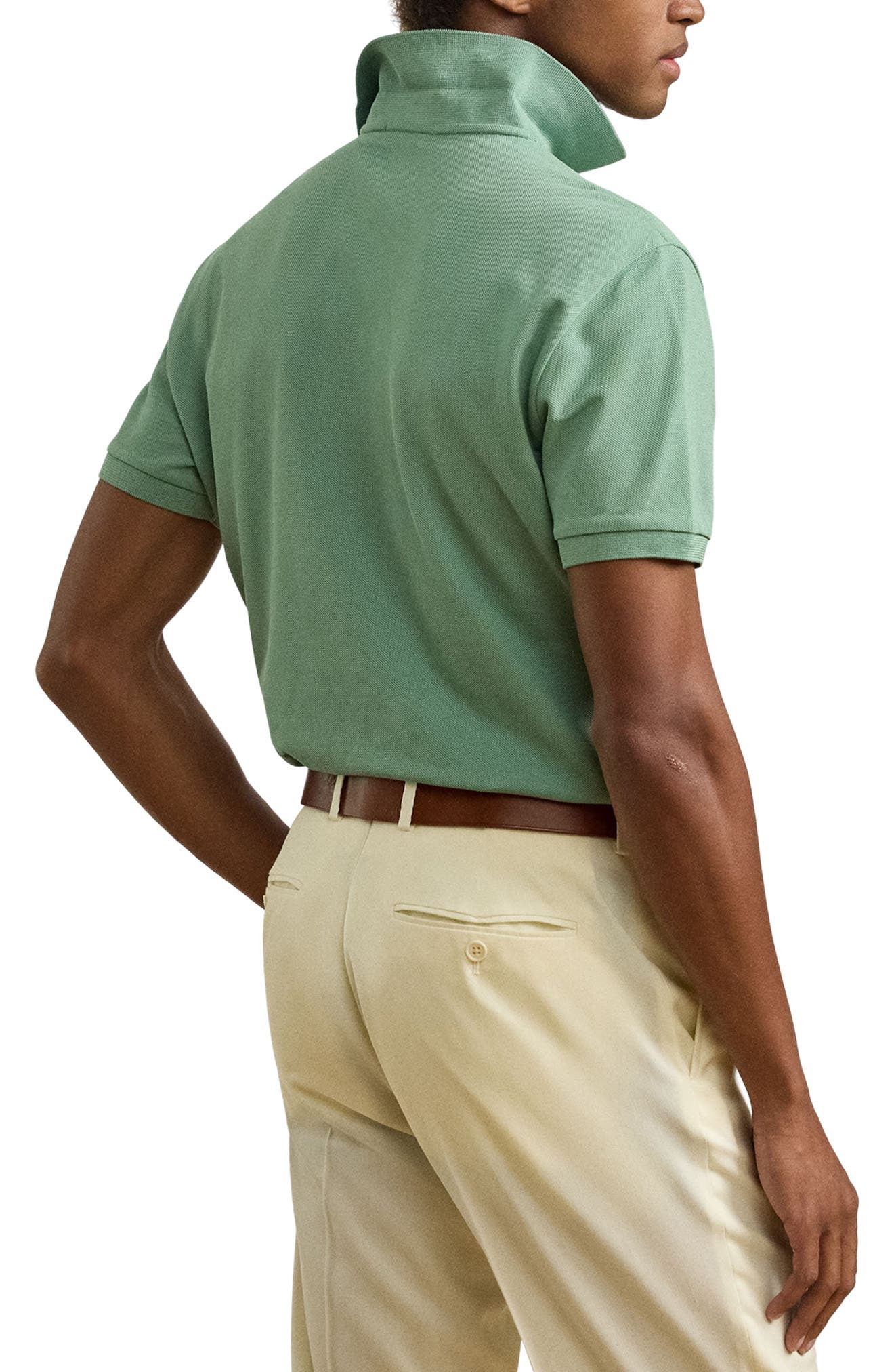 Ralph Lauren Purple Label Embroidered Logo Cotton Piqué Polo in Feldspar Green at Nordstrom - 2