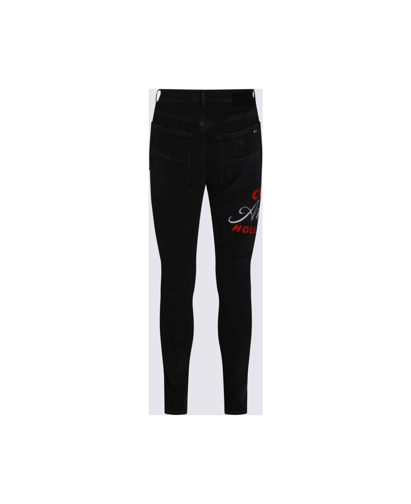 Black Cotton Denim Jeans - 2