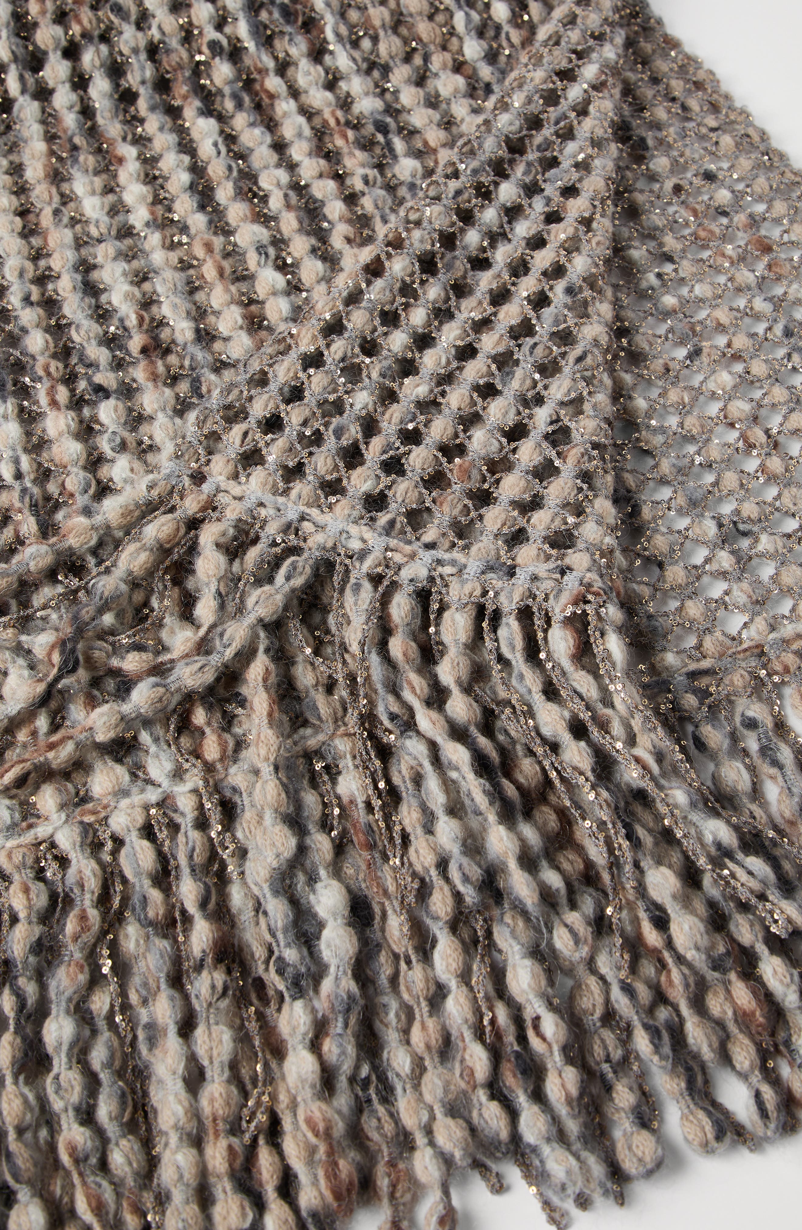 Brunello Cucinelli Balloon Net knit scarf in Anthracite at Nordstrom - 4