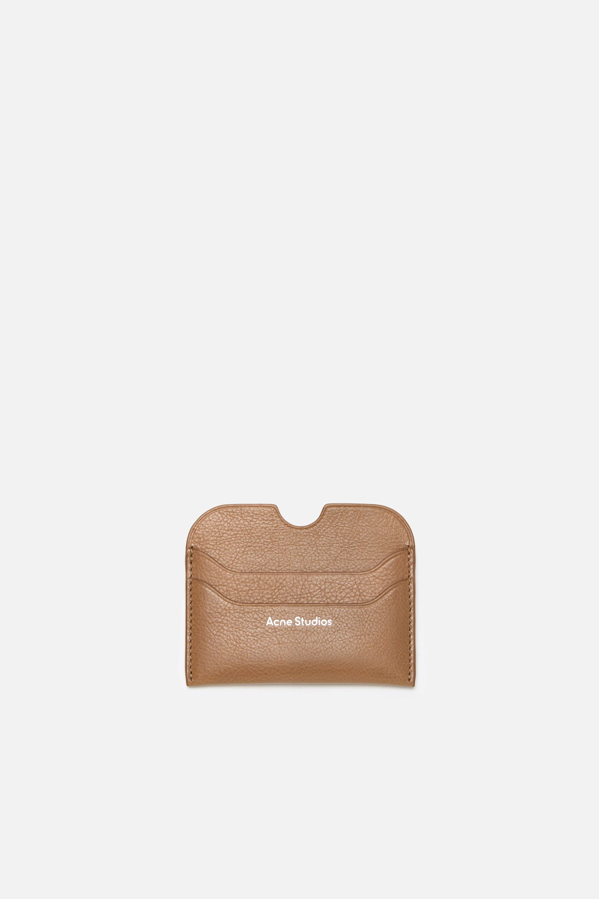 Leather card holder wallet - Caramel brown - 1