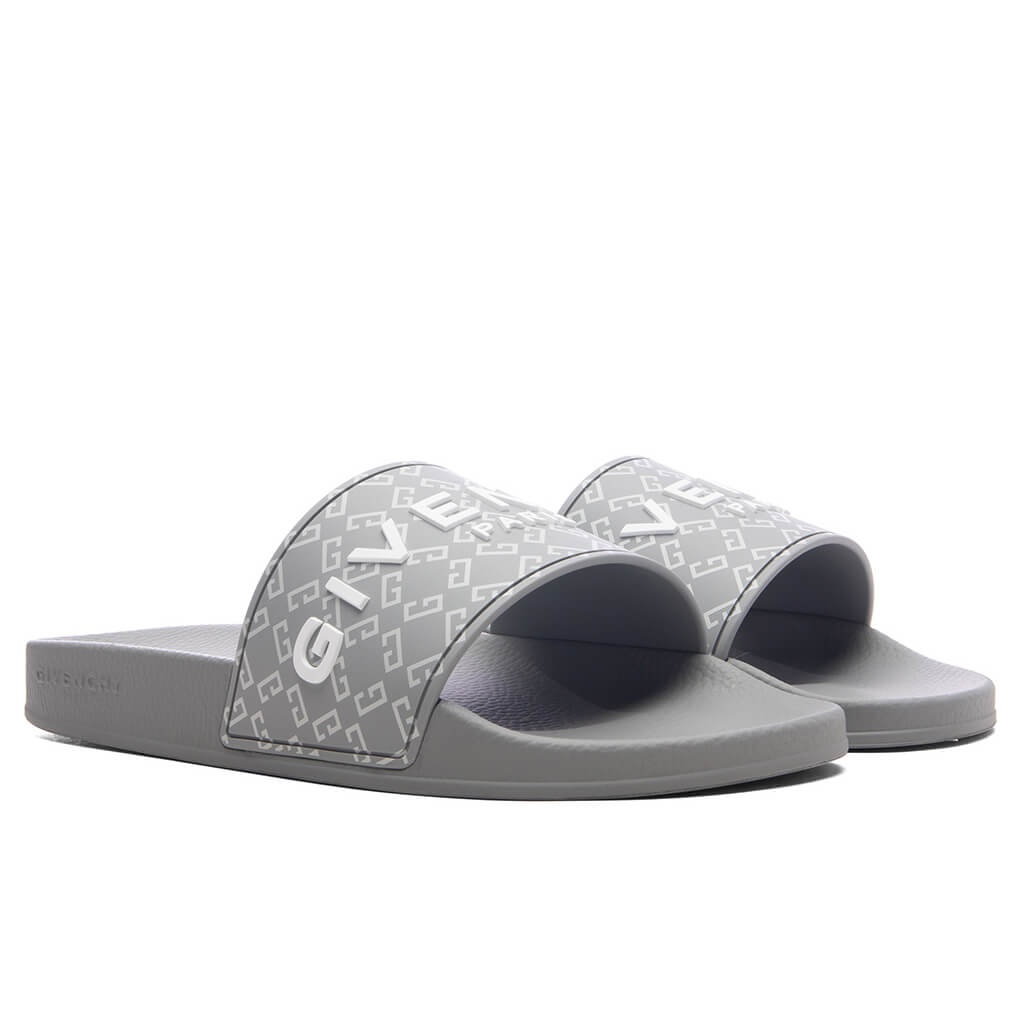 SLIDE FLAT SANDALS - MEDIUM GREY - 2