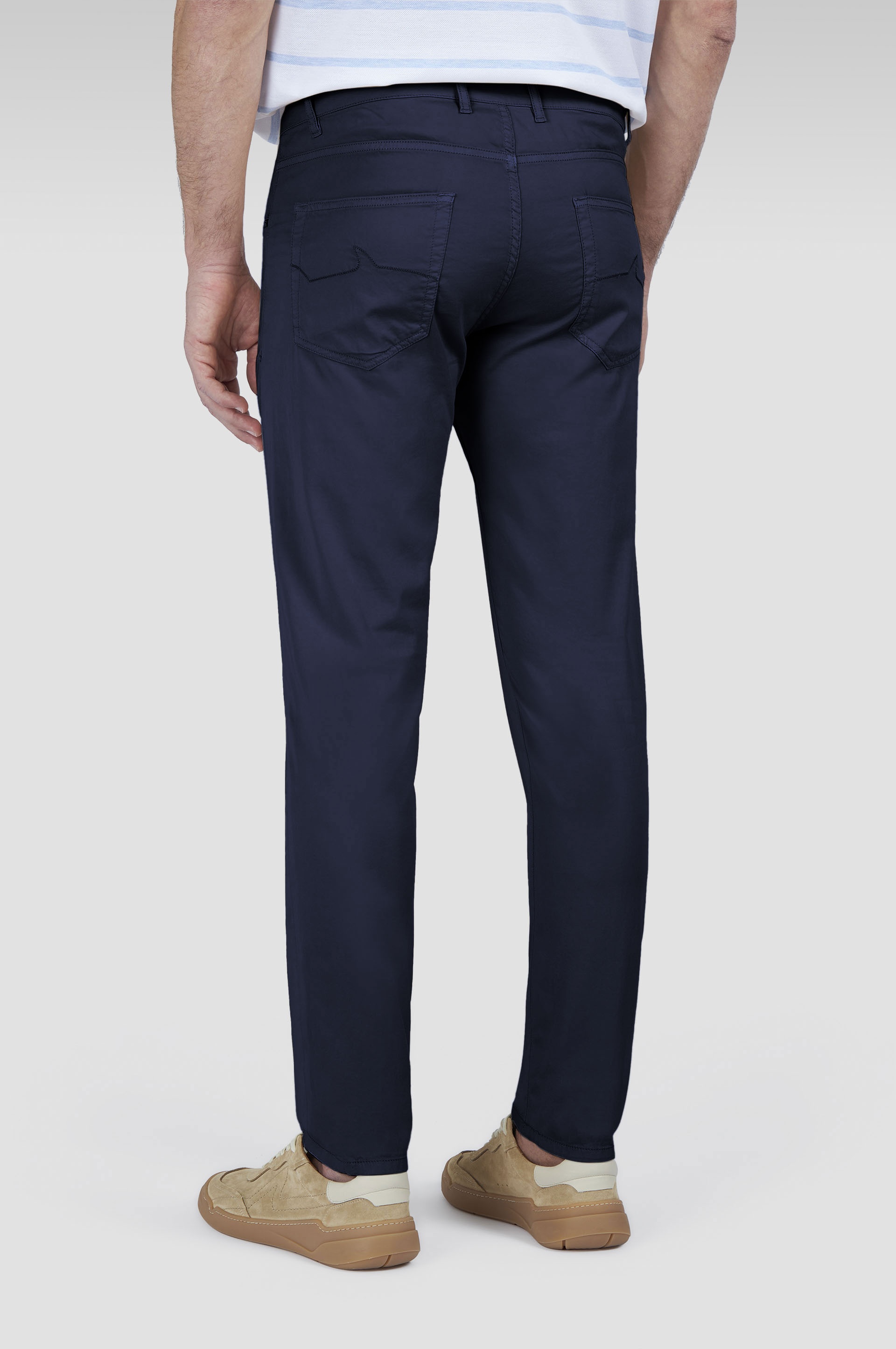 CHINO SILK STRETCH COTTON AND SILK PANTS - 3