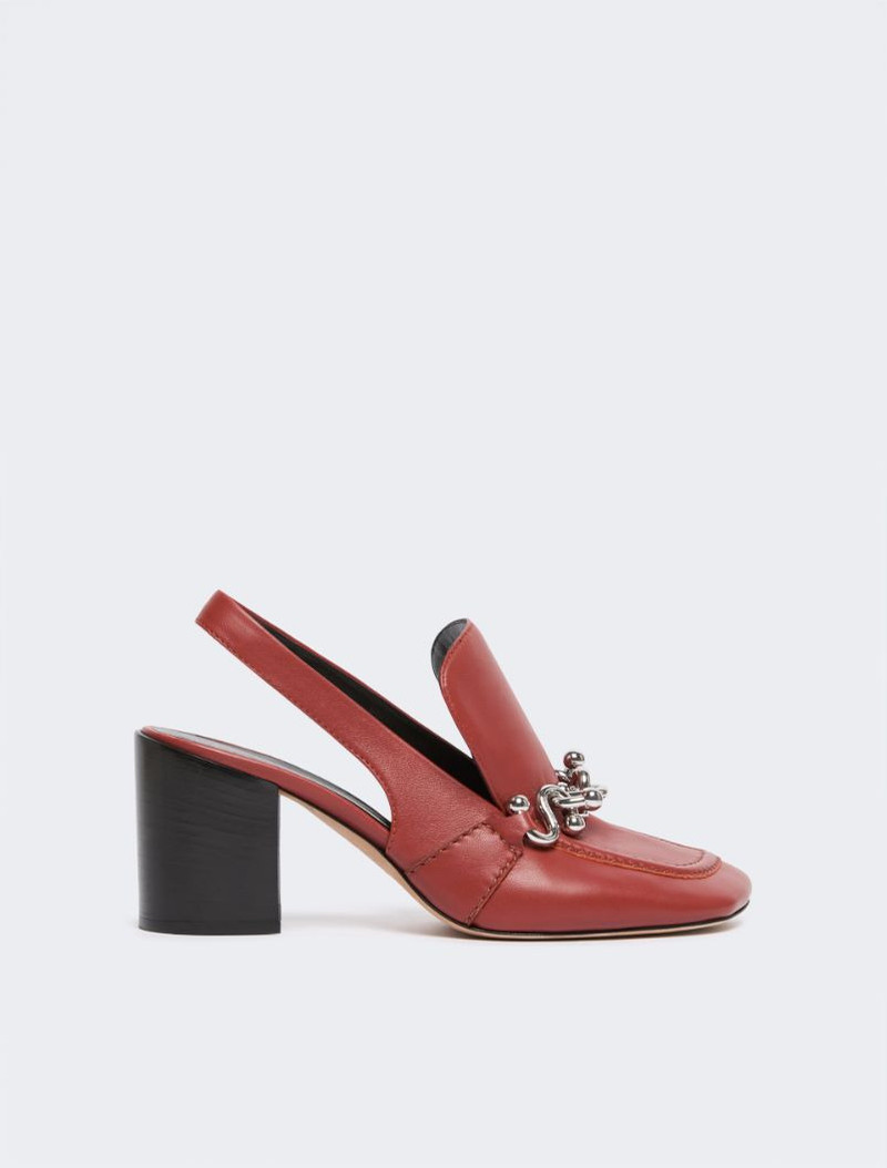 Nappa leather slingbacks - rust 1