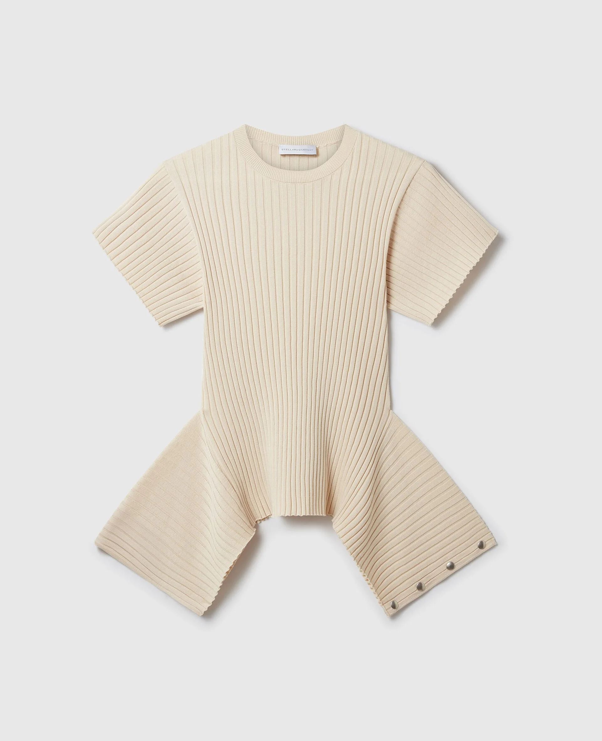 Peplum Knit T-Shirt - 1