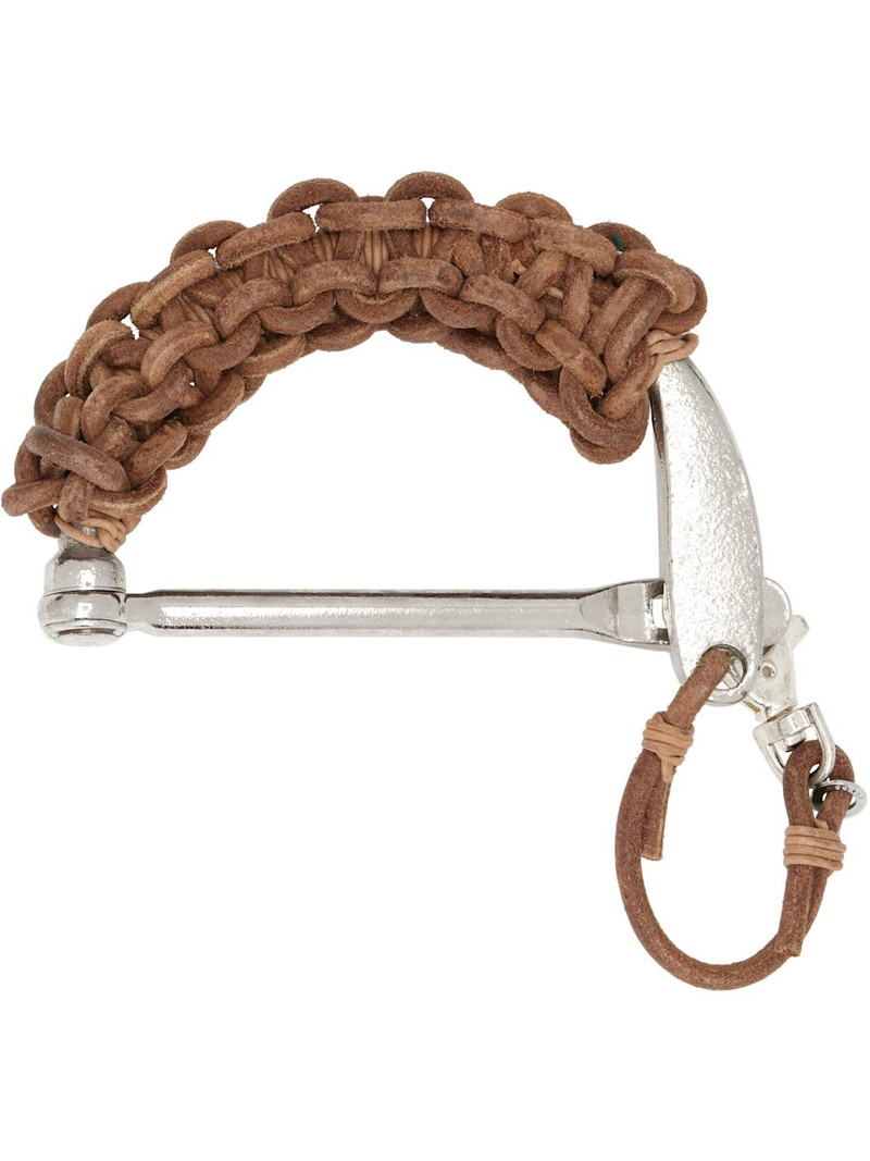 BLESS Brown & Silver Nº43 Leather Handle Keychain outlook