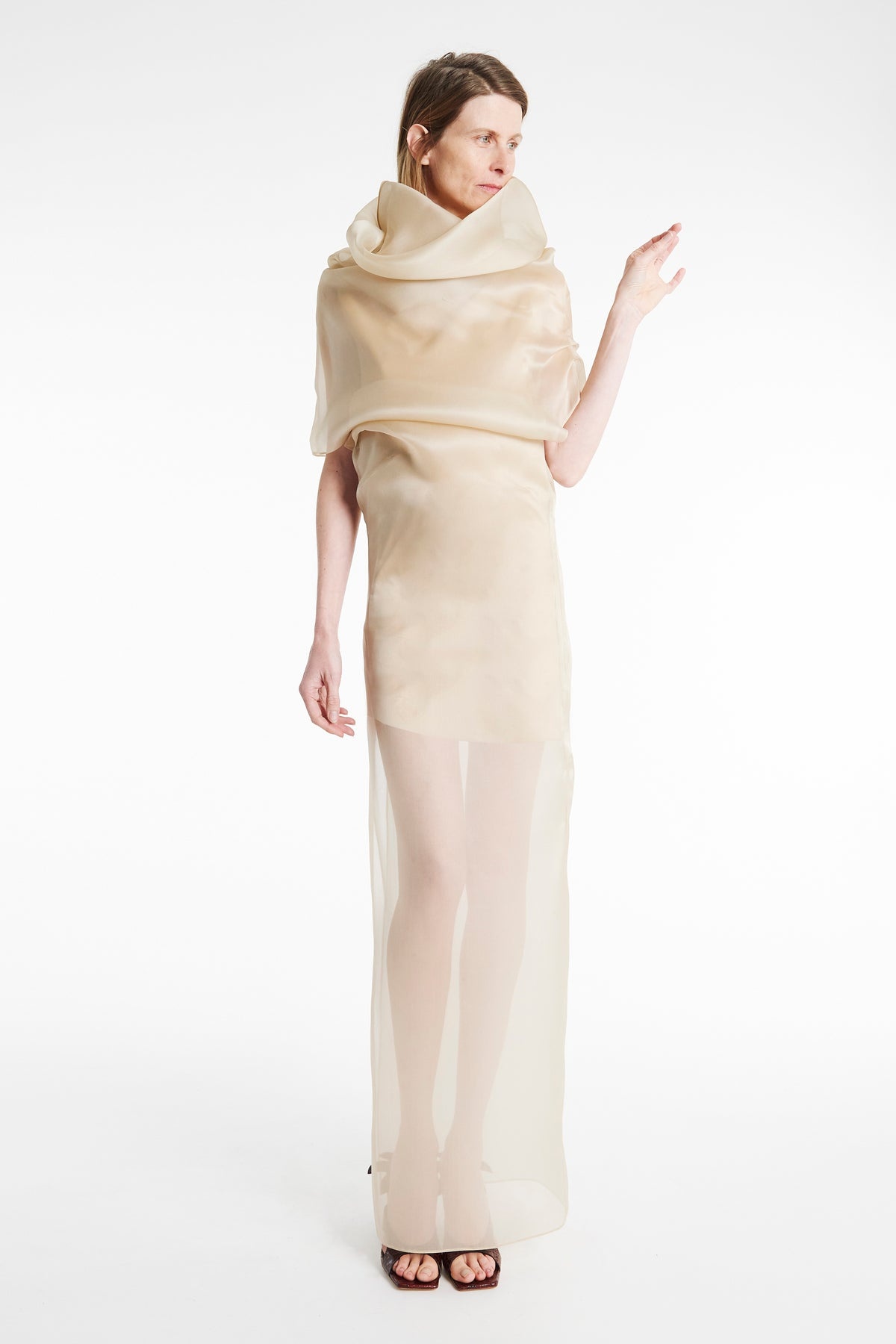 ORGANZA DRESS CHAMPAGNE - 2