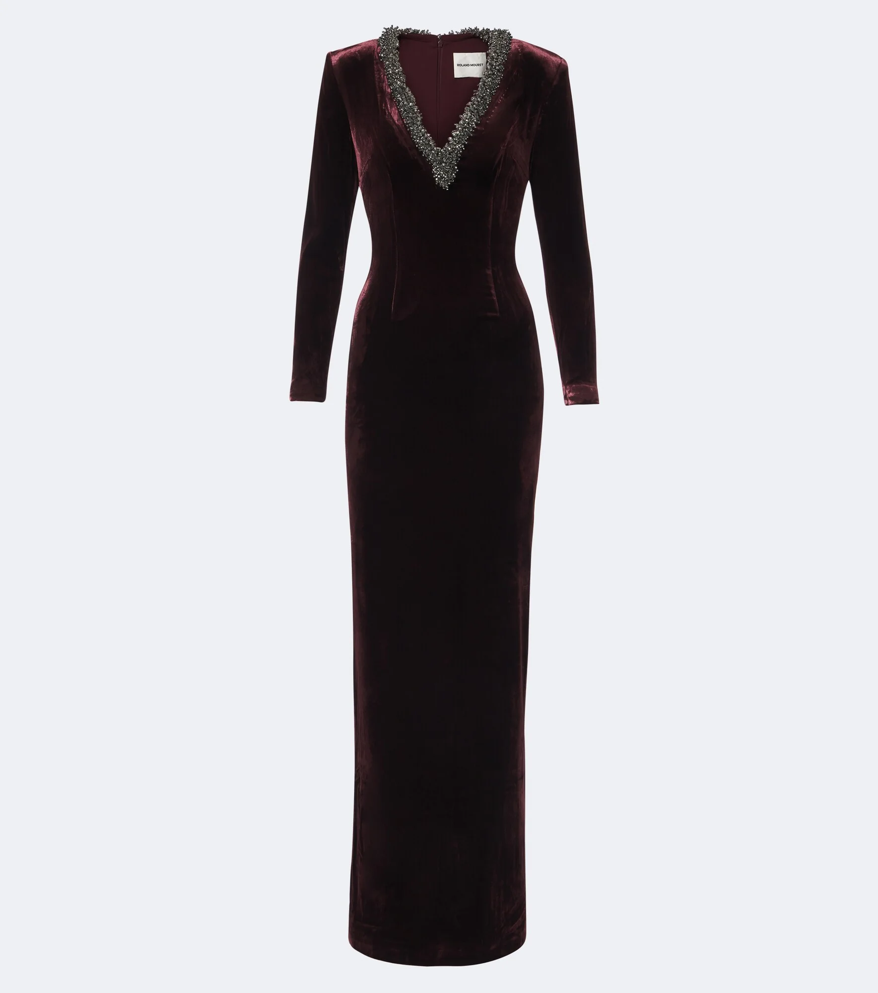 Embellished velvet gown - 1