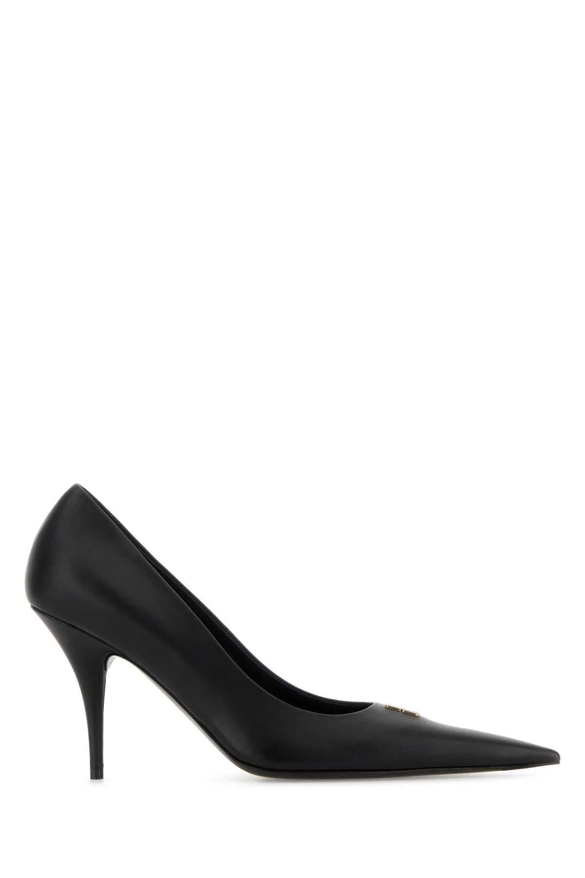 Balenciaga Women Black Leather Avenue Bb Editor 90 Pumps - 1