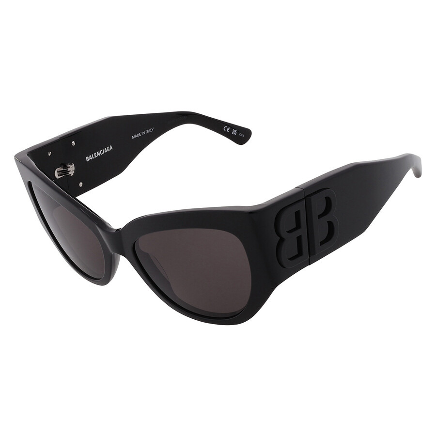 Balenciaga Grey Butterfly Ladies Sunglasses BB0322S 001 57 - 3