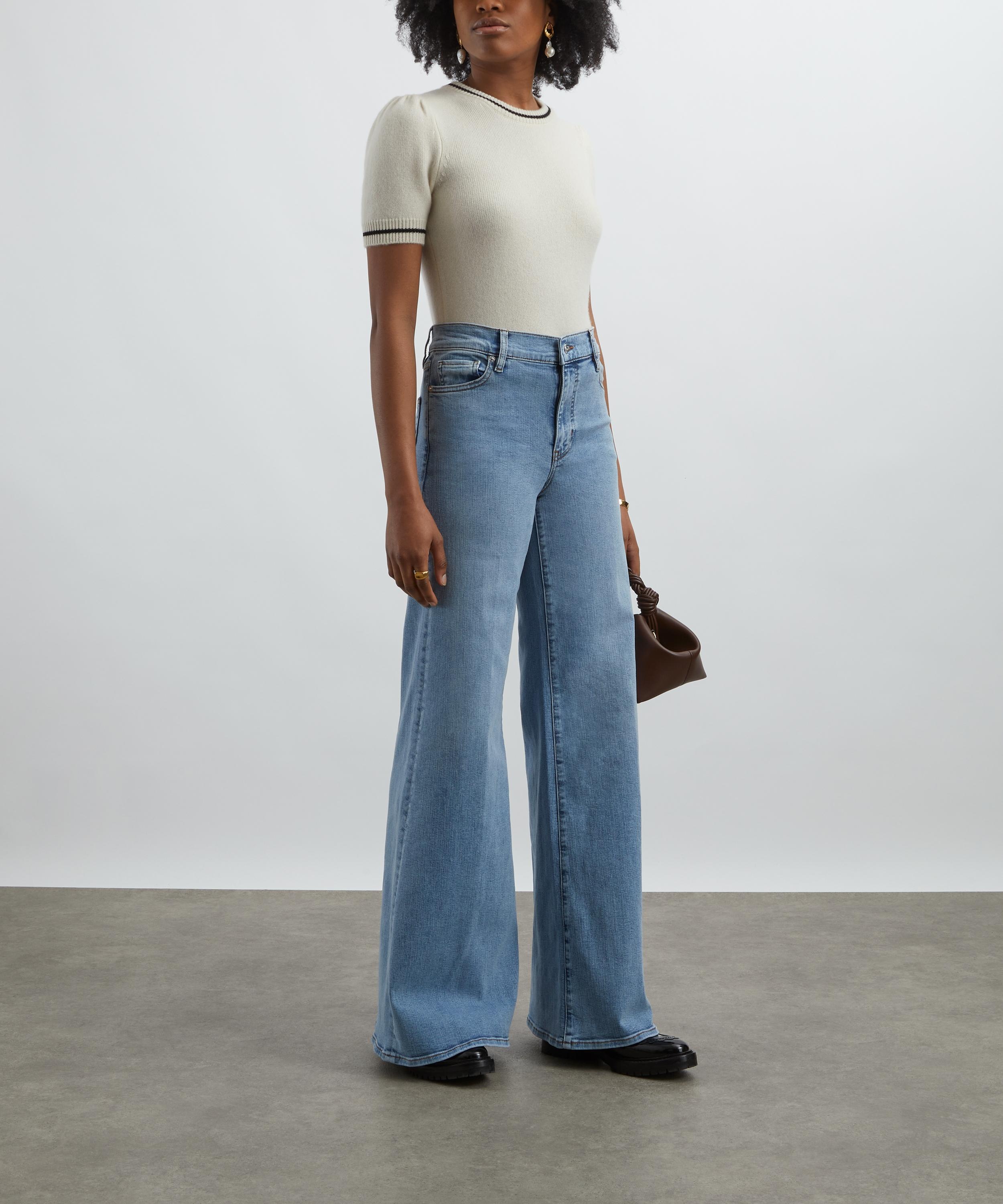 Le Palazzo High-Rise Wide Leg Jeans in Lark - 2