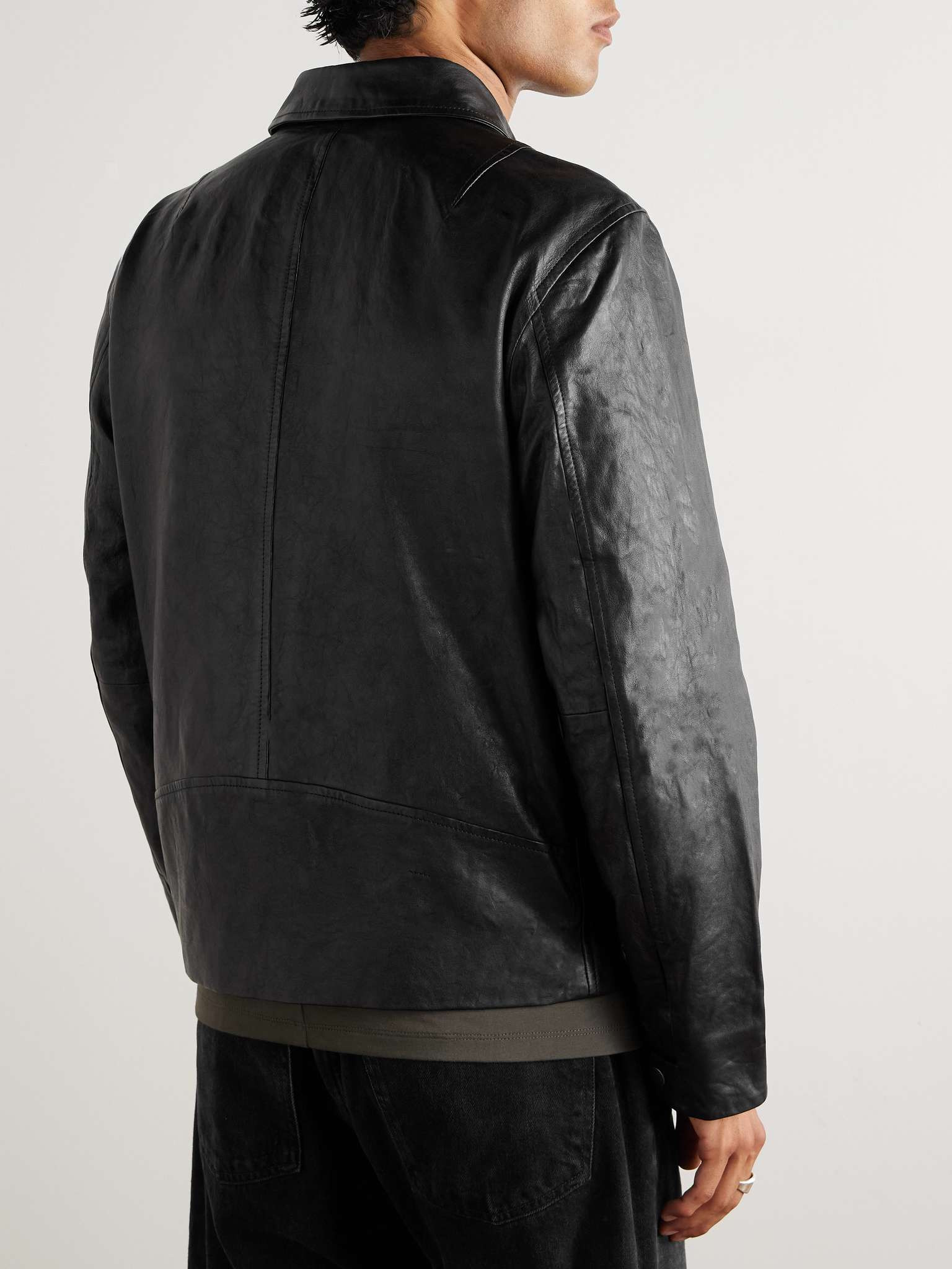 Melrose Textured-Leather Jacket - 4