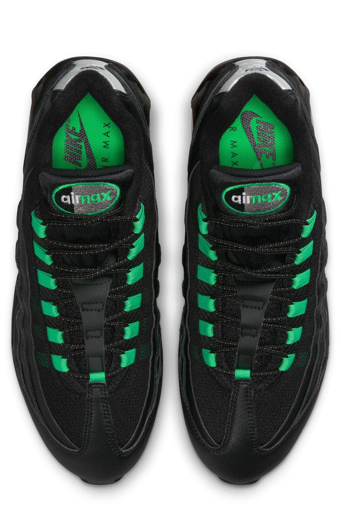 Nike Air Max 95 Sneaker in Black/Green Shock/Pearl Grey at Nordstrom - 3