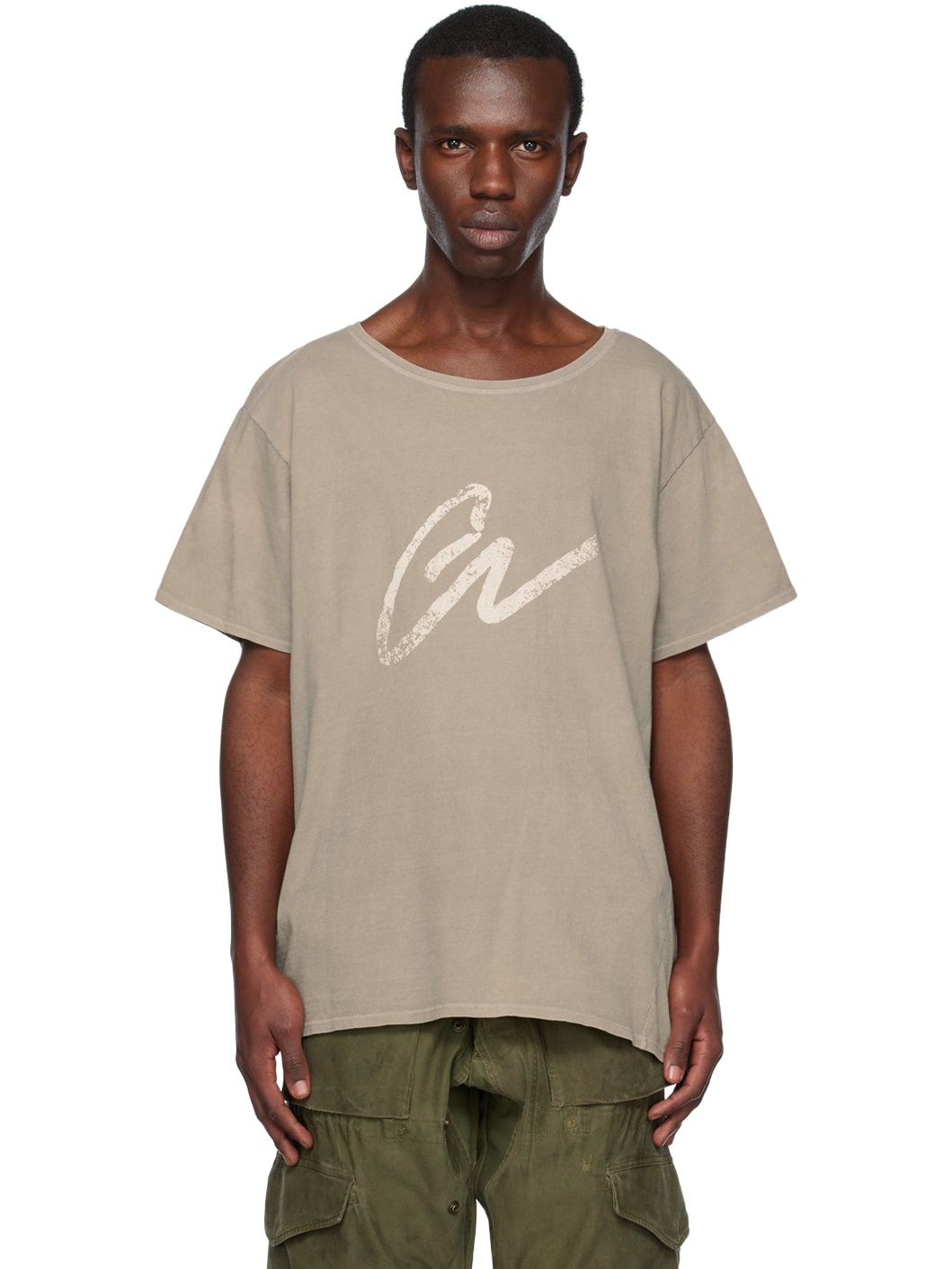 Taupe 'GL' T-Shirt - 1