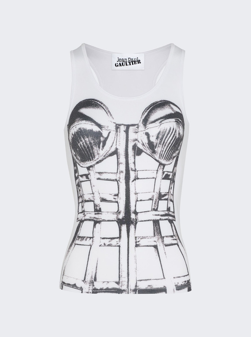 TrÈs Gaultier #1 Cage Trompe L'oeil Top White 1